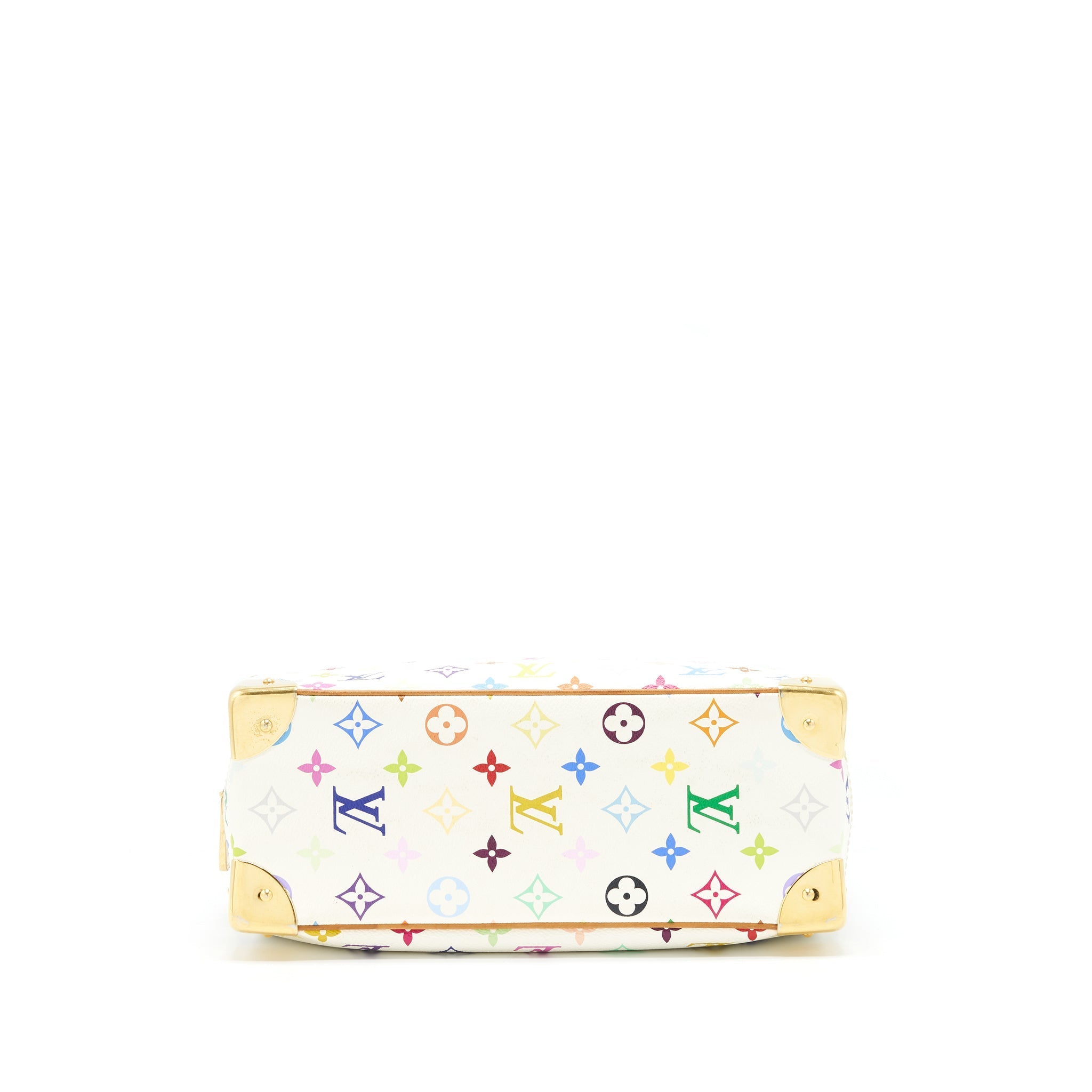 LOUIS VUITTON VINTAGE BOWLING BAG WHITE/ MULTICOLOURED