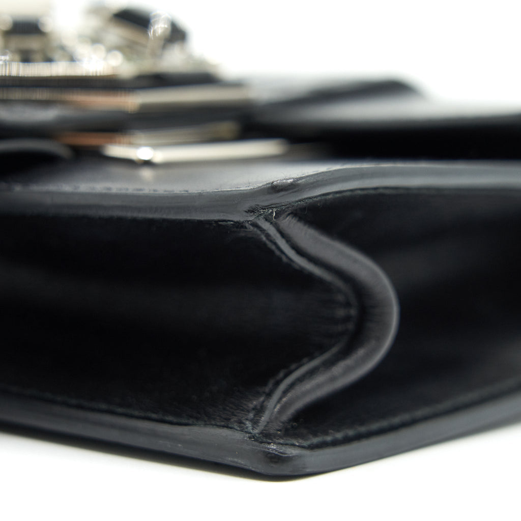 PRADA PLAX JEWELS RIBBON BAG 1BD067 BLACK SHW
