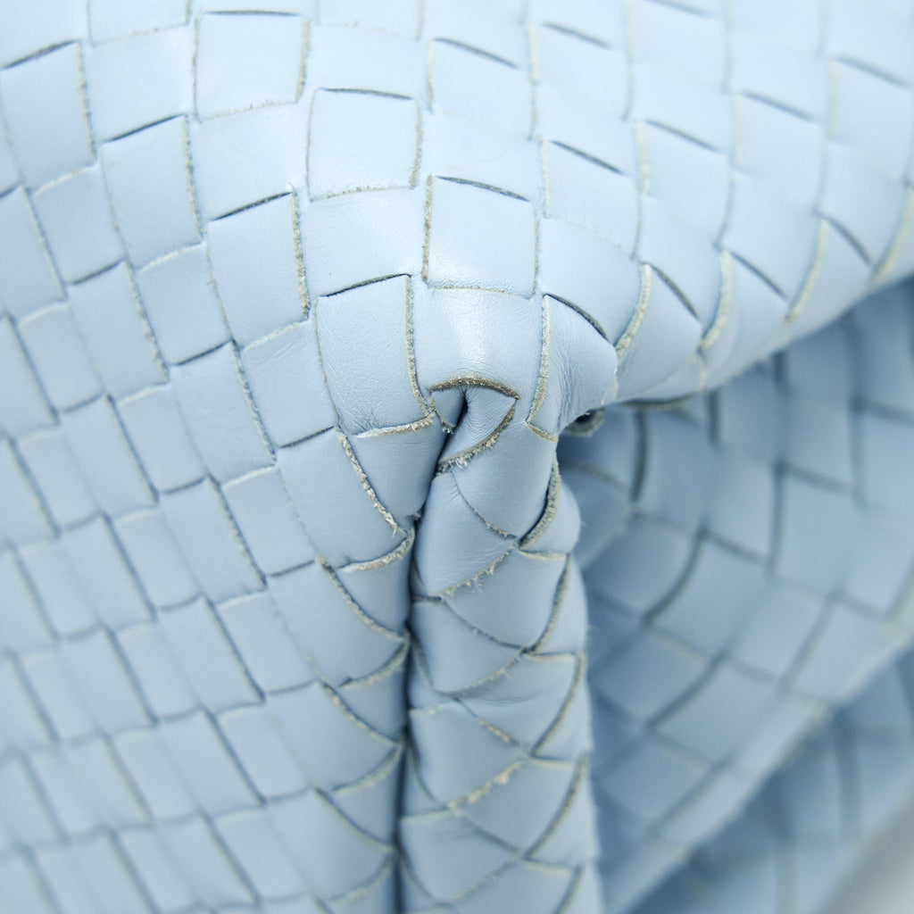 BOTTEGA VENETA ROMA TOTE BAG LAMBSKIN LIGHT BLUE