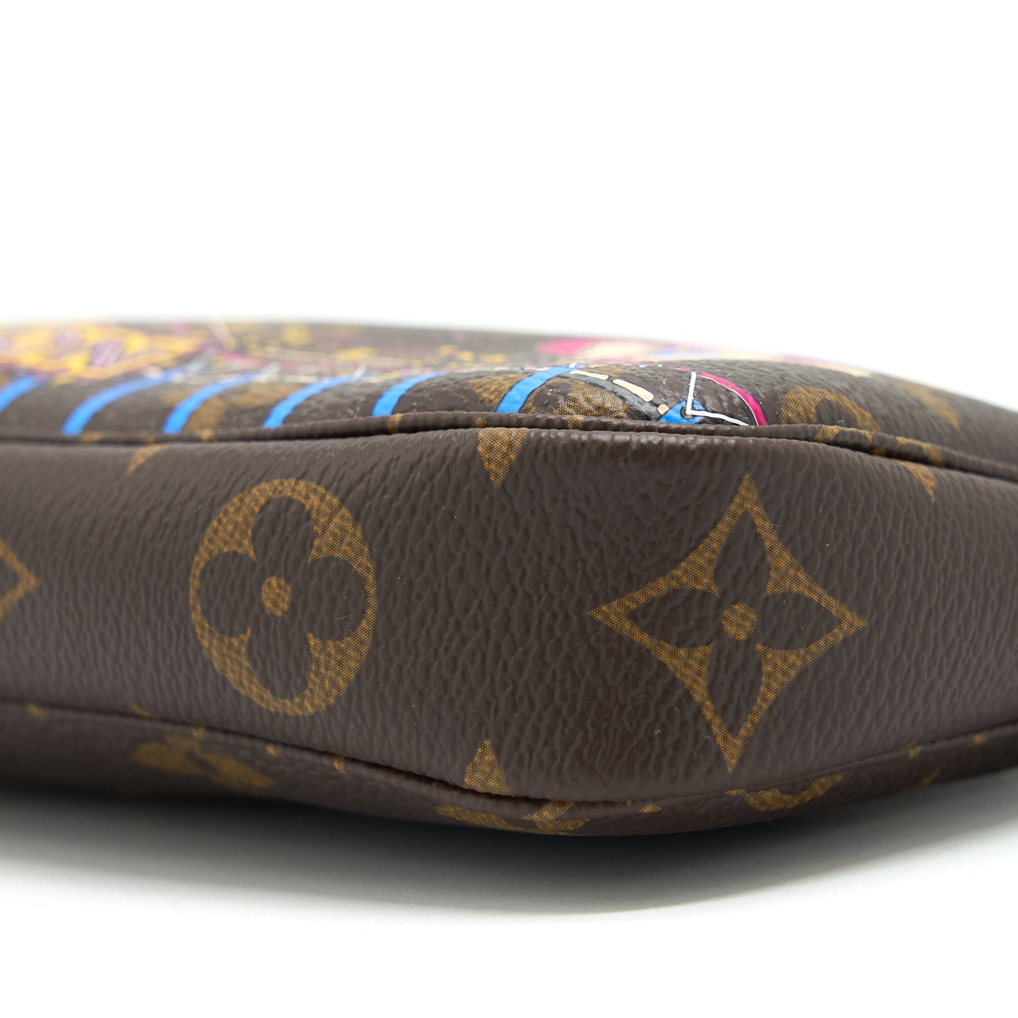 LOUIS VUITTON MINI POCHETTE ACCESSORIES LIMITED EDITION MONOGRAM CANVAS GHW