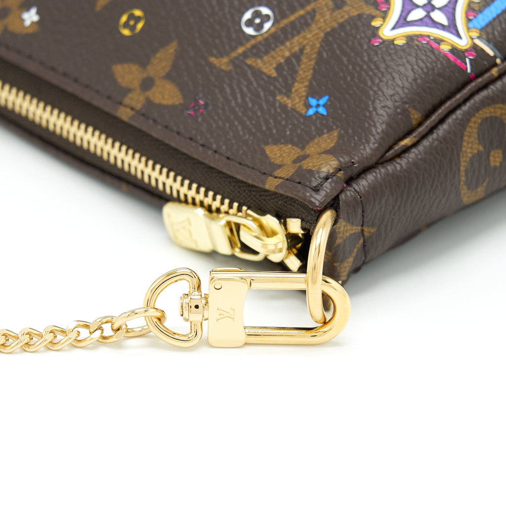 LOUIS VUITTON MINI POCHETTE ACCESSORIES LIMITED EDITION MONOGRAM CANVAS GHW