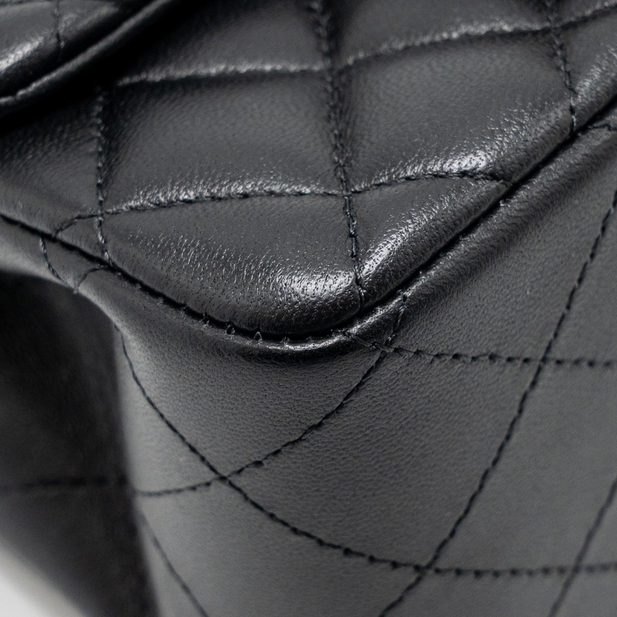 CHANEL MINI SQUARE FLAP BAG LAMBSKIN BLACK LGHW (MICROCHIP)