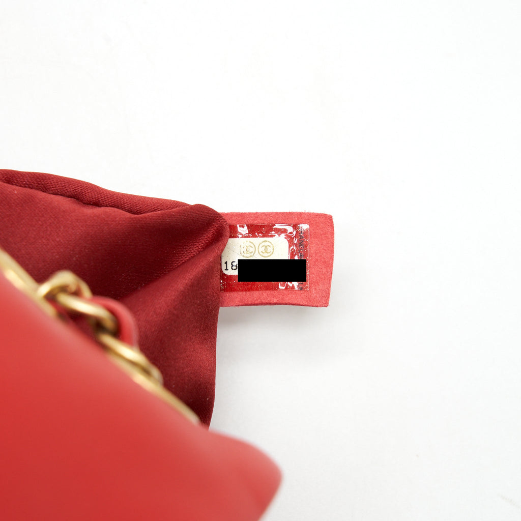CHANEL NOW AND FOR EVER CRUISE SEASONAL LAMBSKIN RED GHW