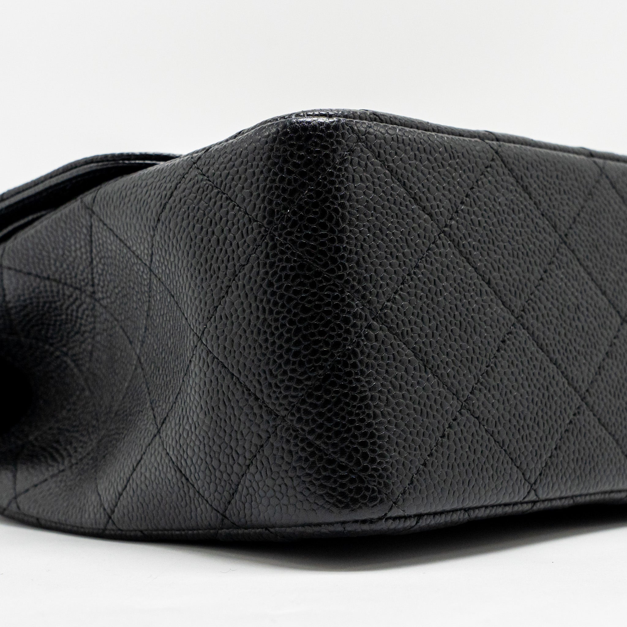 CHANEL JUMBO CLASSIC DOUBLE FLAP BAG CAVIAR BLACK GHW