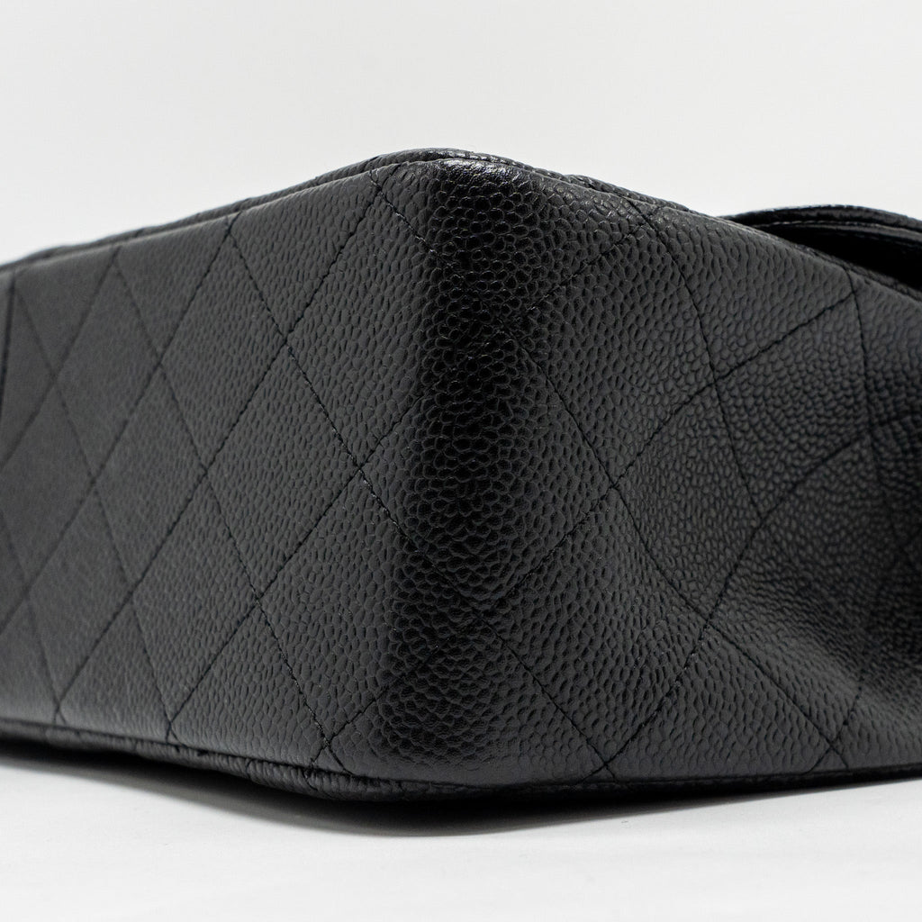 CHANEL JUMBO CLASSIC DOUBLE FLAP BAG CAVIAR BLACK GHW