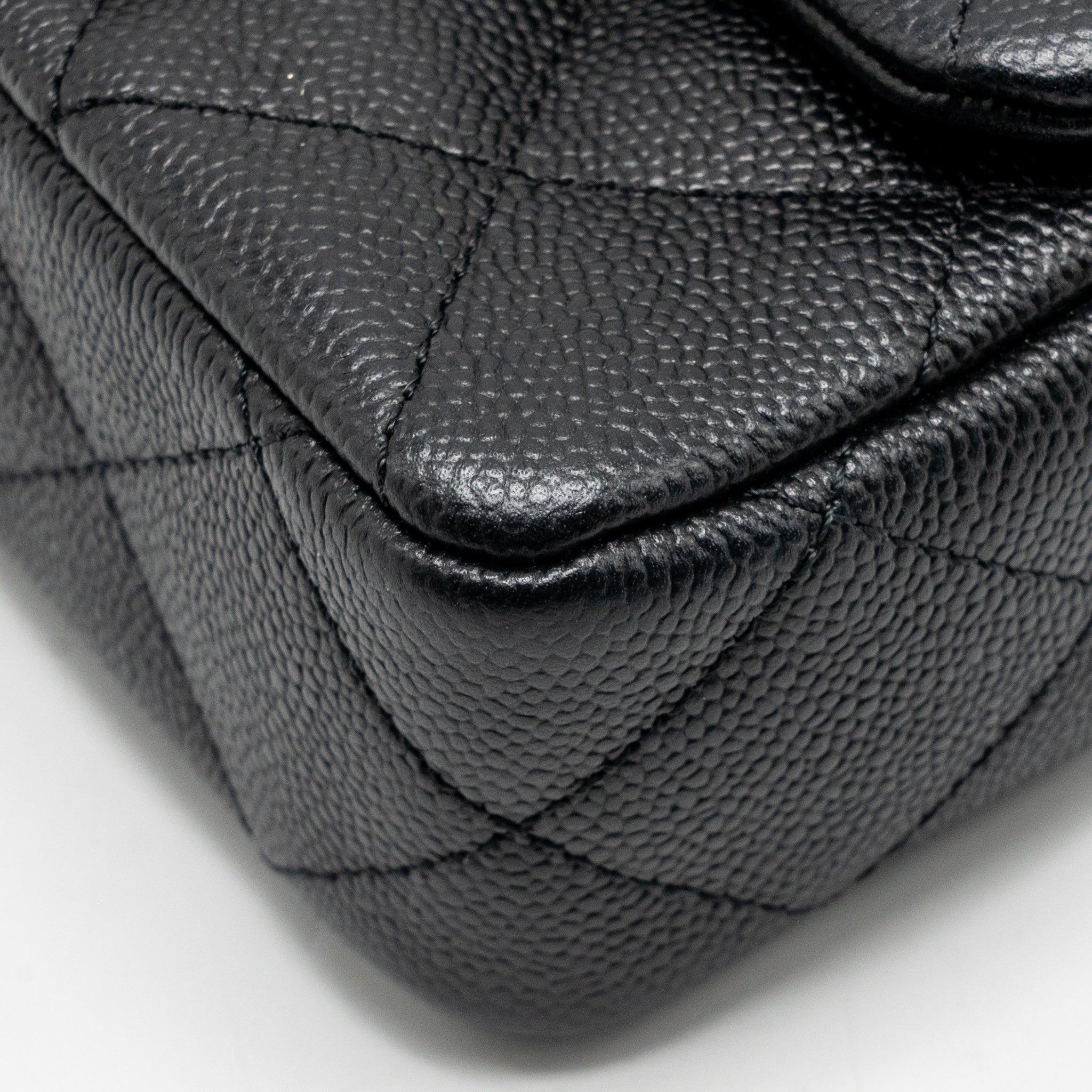 CHANEL COCO LOVE MINI FLAP BAG ADJUSTABLE CHAIN CAVIAR BLACK GHW (MICROCHIP)