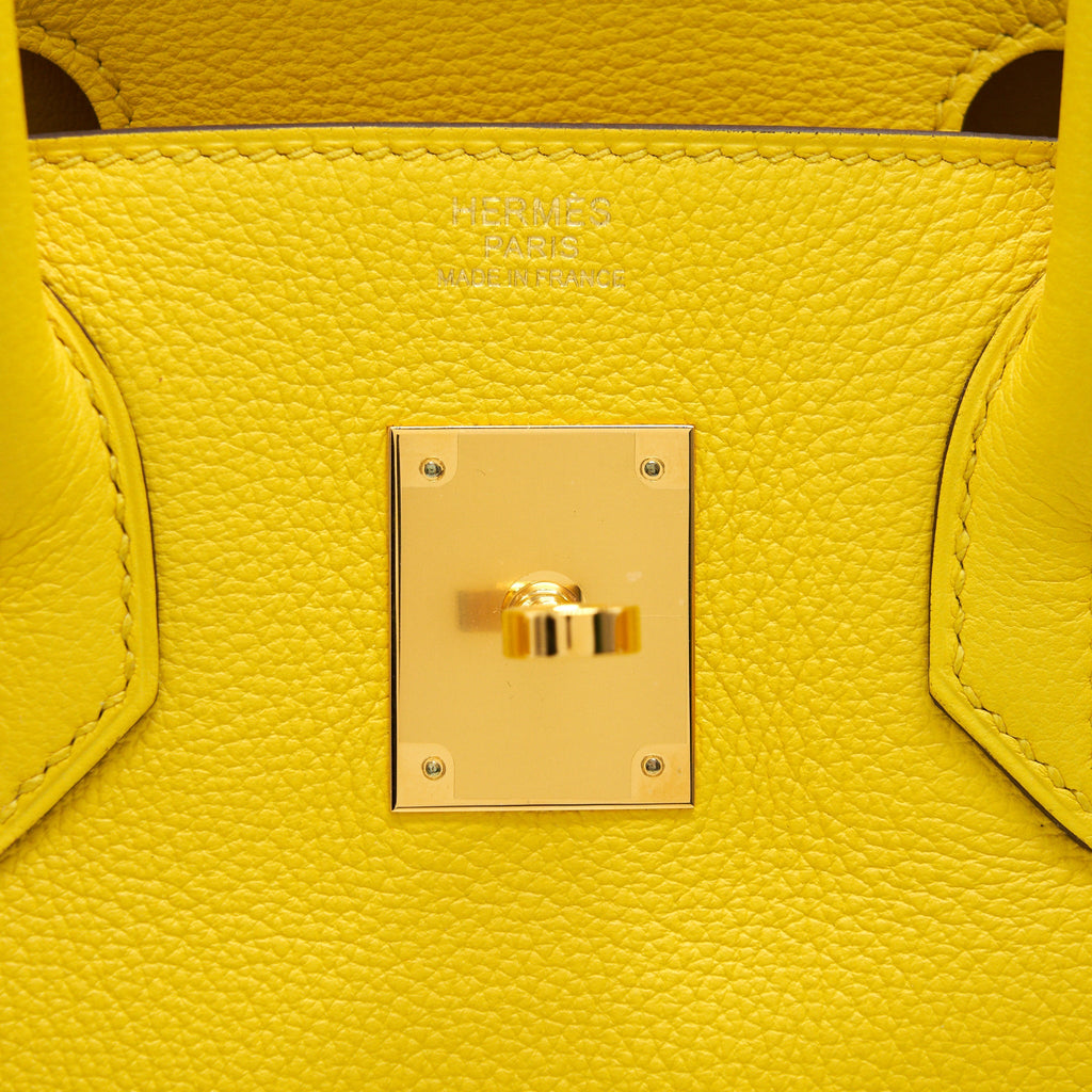HERMES BIRKIN 30 TAURILLON NOVILLO LEATHER 9O JAUNE DE NAPLES GHW
