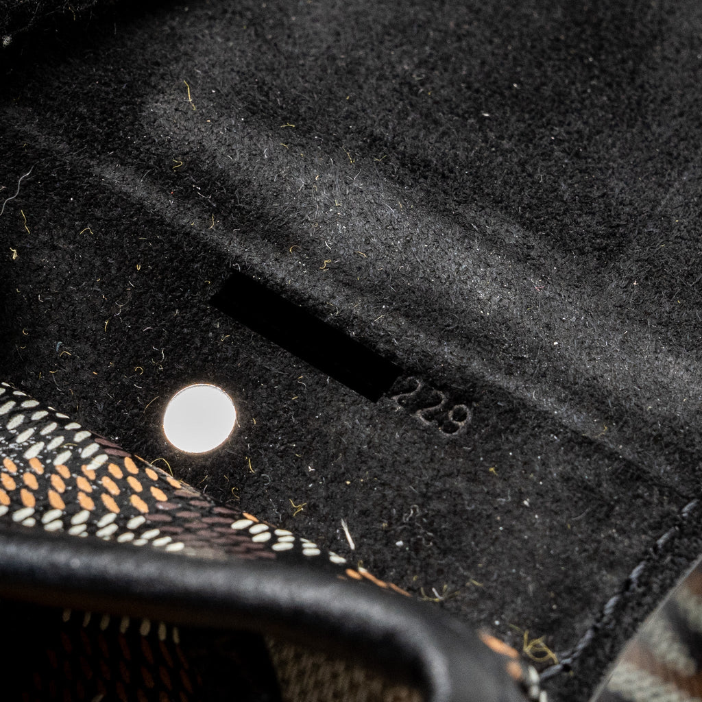 GOYARD MINI ALPIN BACKPACK GOYRADLINE CANVAS / LEATHER BLACK SHW