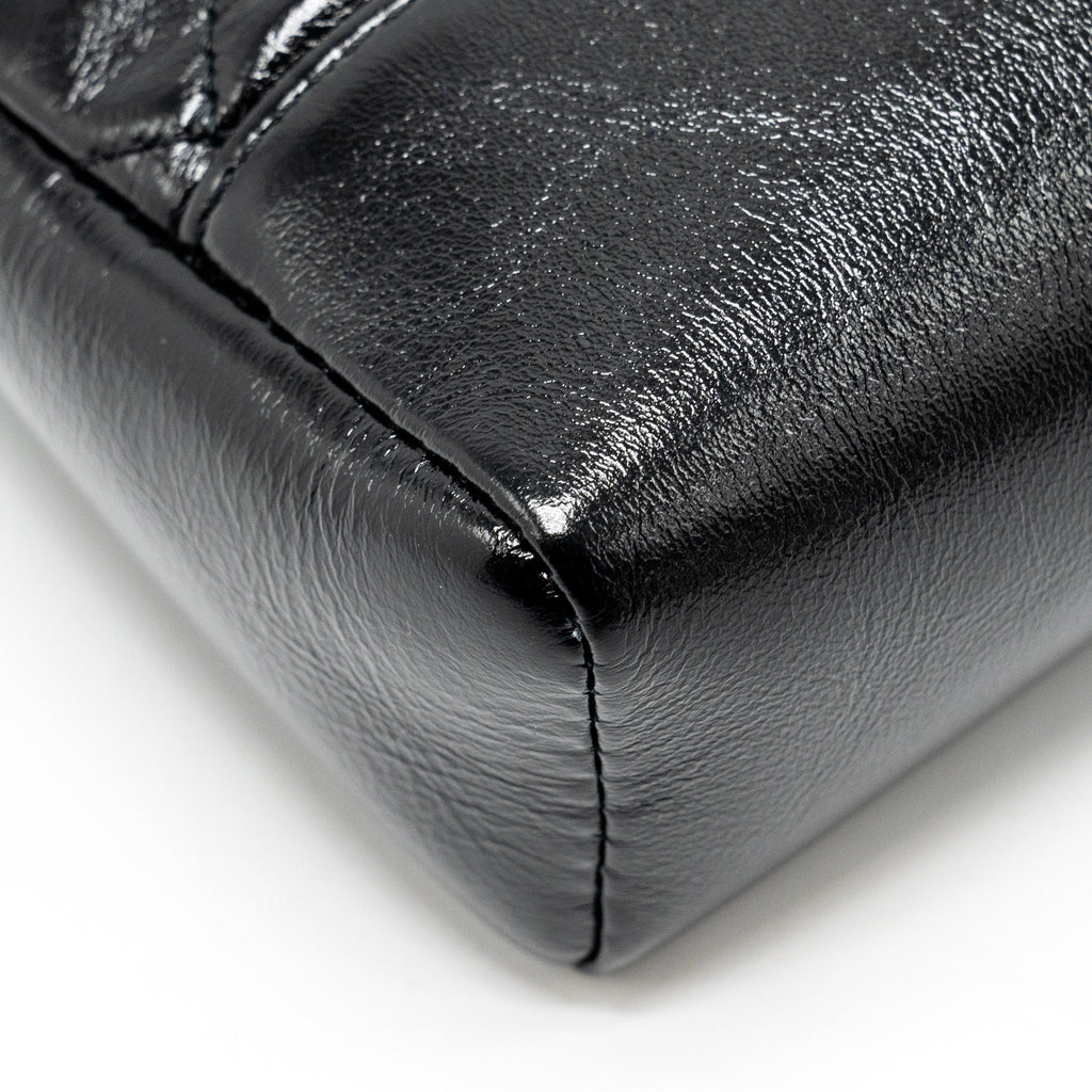 CHANEL MINI 31 BAG SHINY CALFSKIN BLACK LGHW (MICROCHIP)