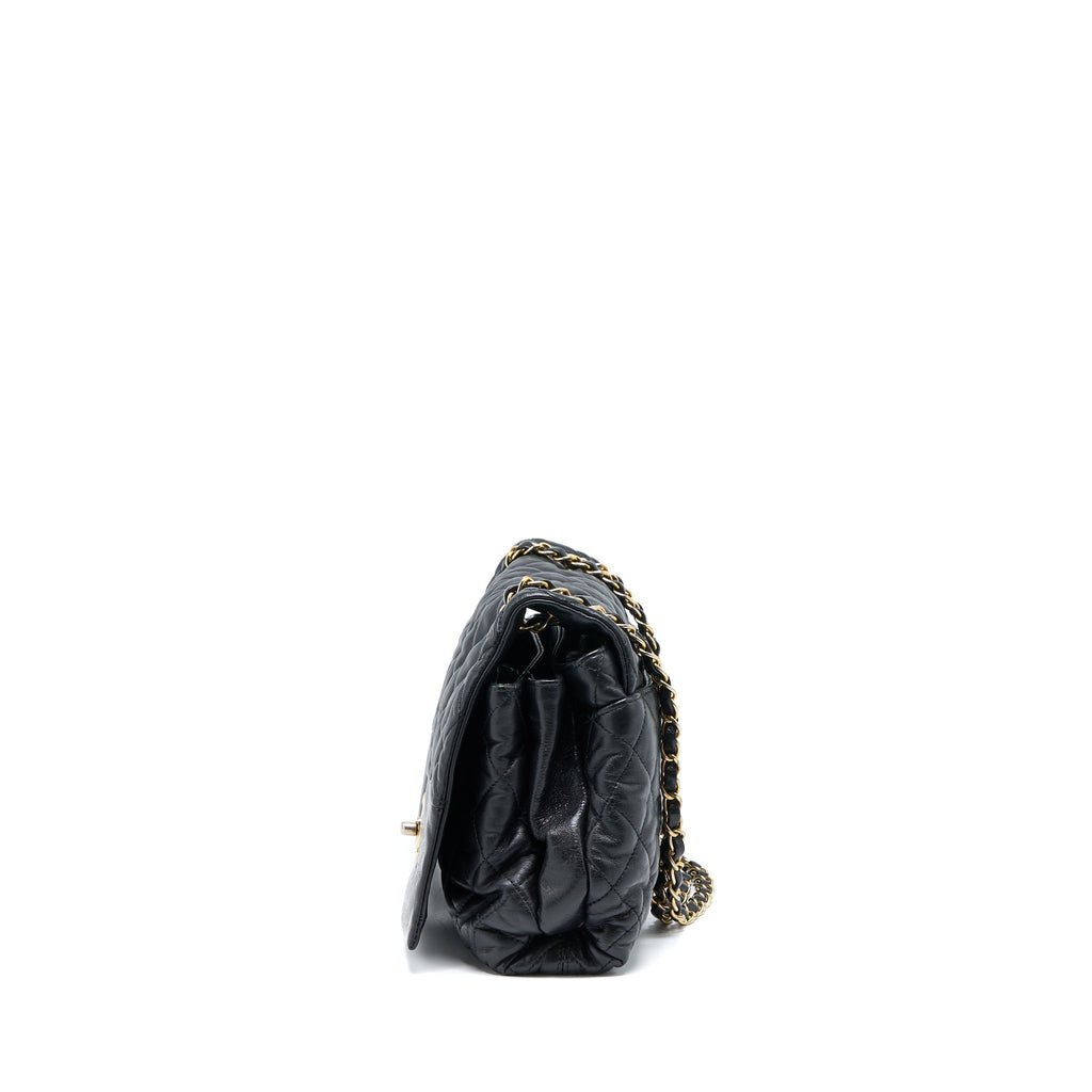 CHANEL QUILTED SEASONAL FLAP BAG BLACK GHW