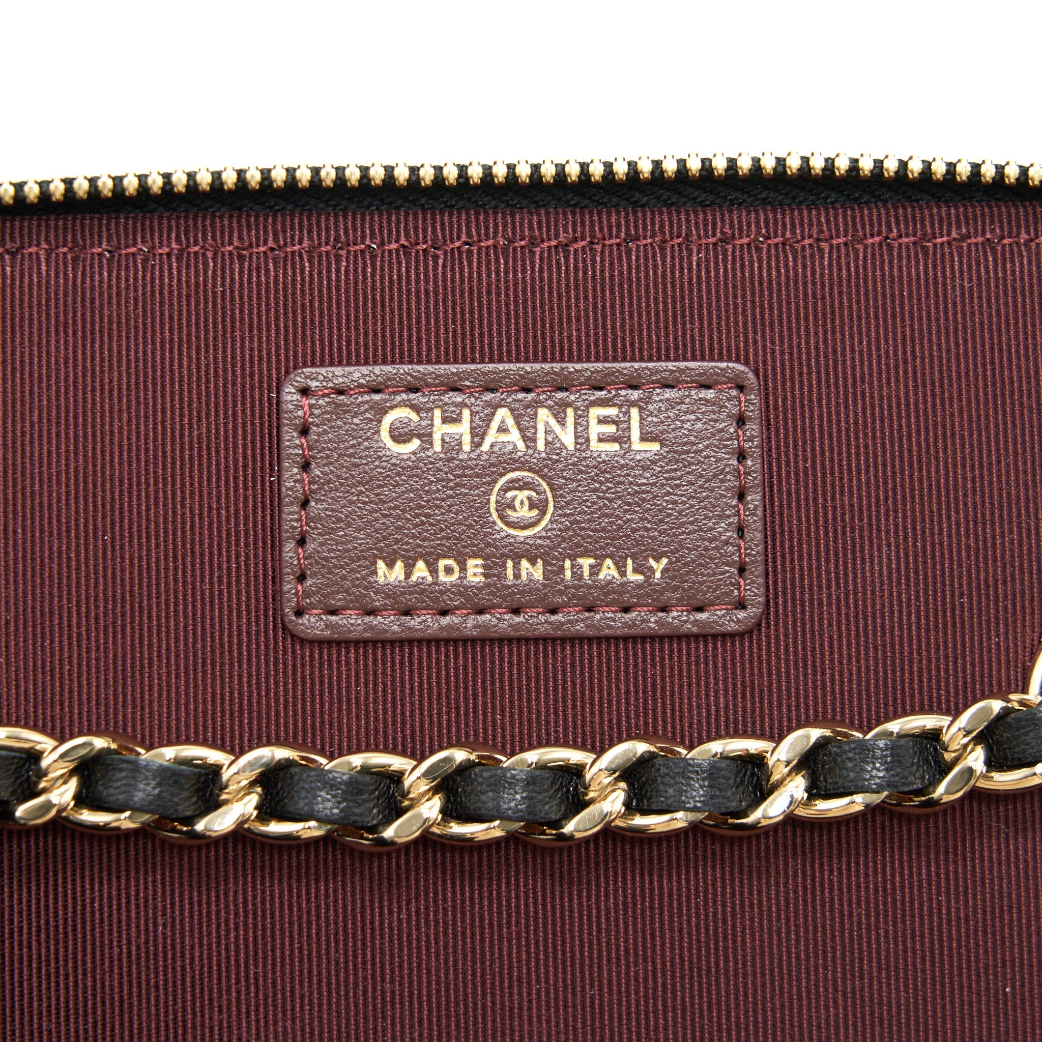 CHANEL SMALL LONG VANITY LAMBSKIN BLACK