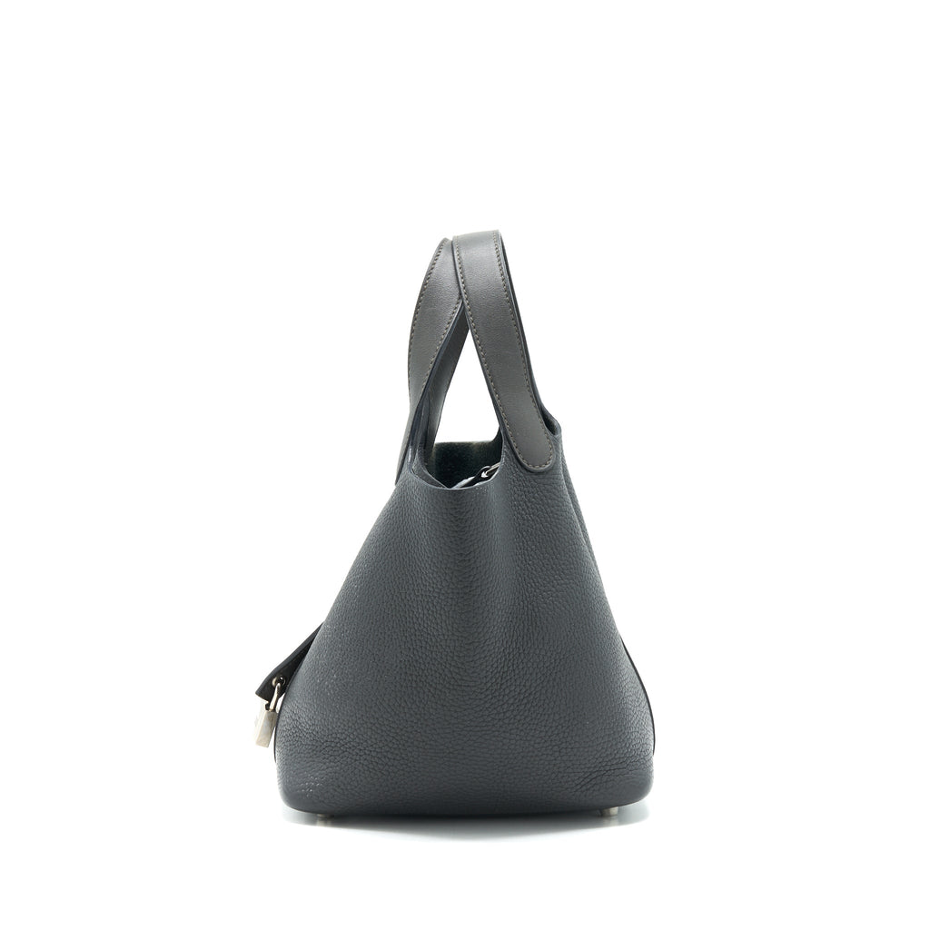 HERMES PICOTIN 18 LOCK BAG DARK GREY SHW