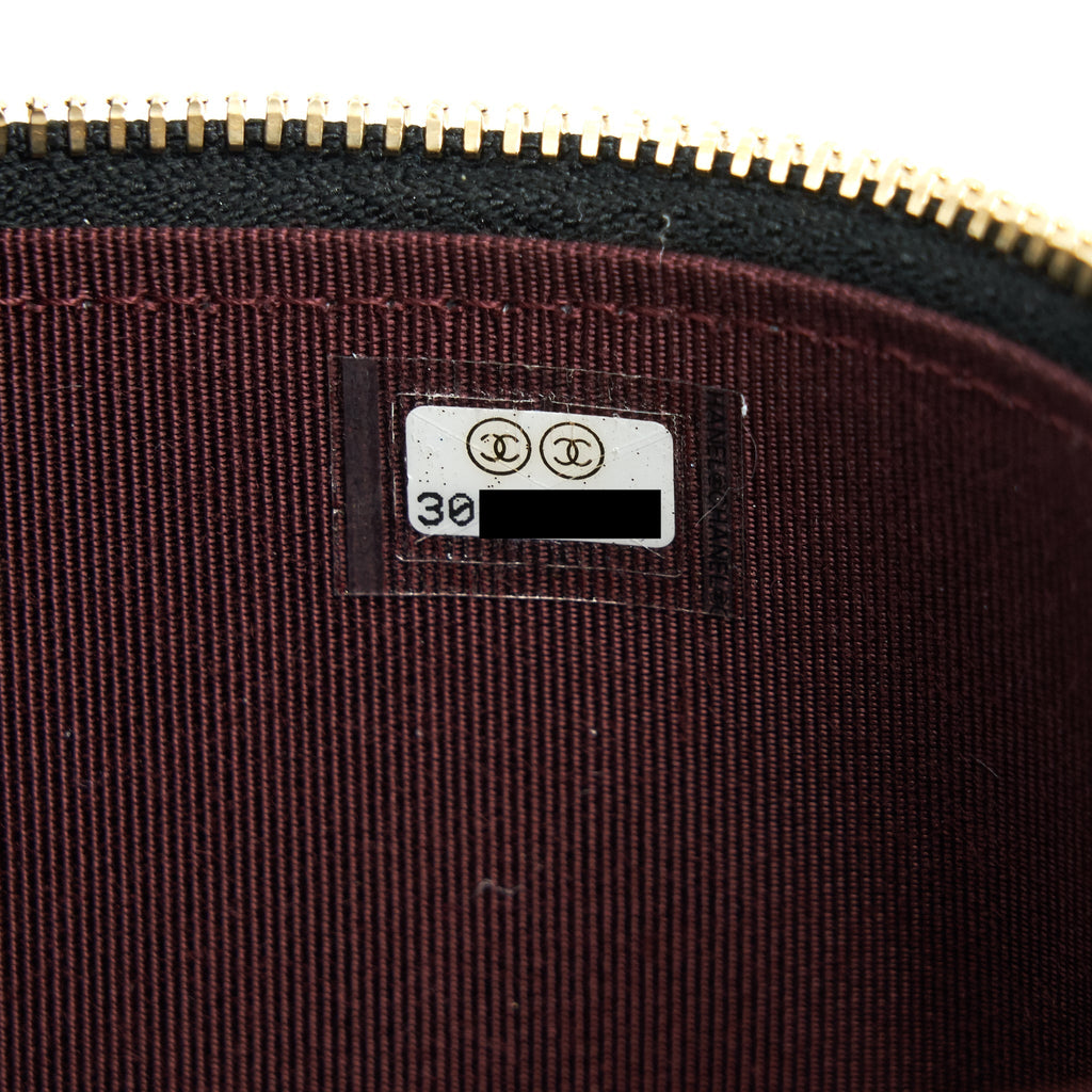 CHANEL SMALL LONG VANITY LAMBSKIN BLACK