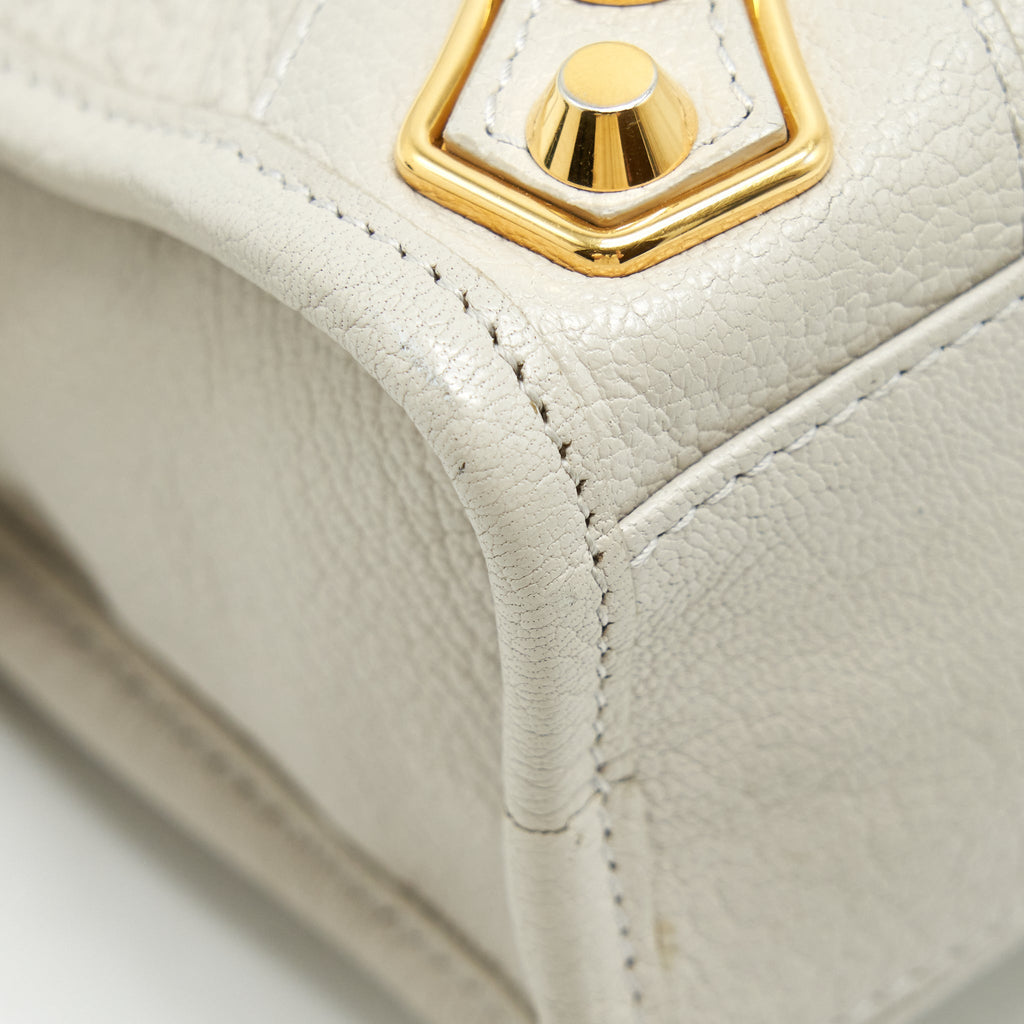 BALENCIAGA EDGED MINI CITY BAG LIGHT GREY GHW
