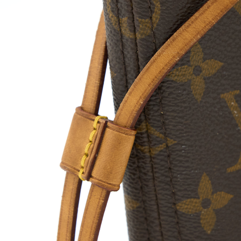 LOUIS VUITTON VINTAGE NEVERFULL MM MONOGRAM CANVAS GHW