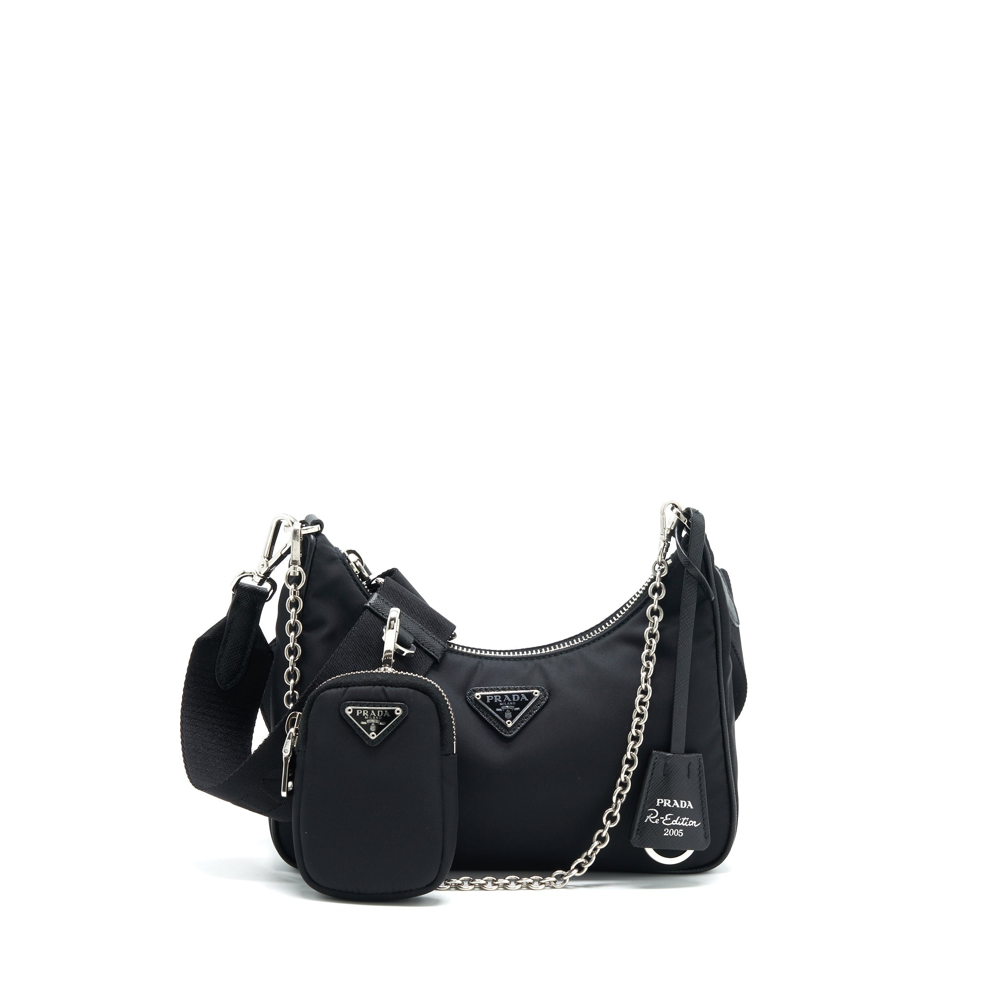 PRADA RE-EDITION 2005 SHOULDER BAG CANVAS SHW