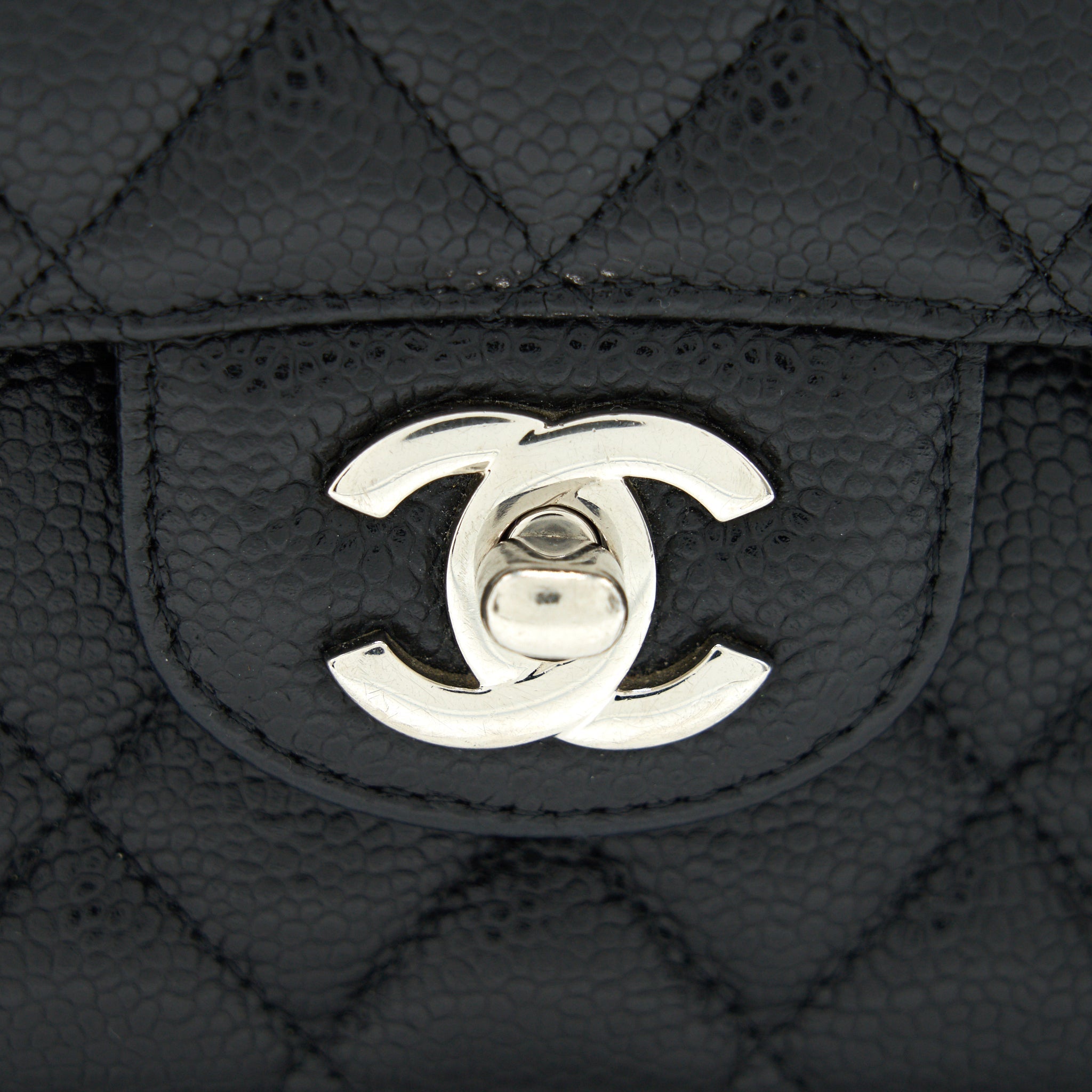 CHANEL MEDIUM CLASSIC DOUBLE FLAP CAVIER SHW