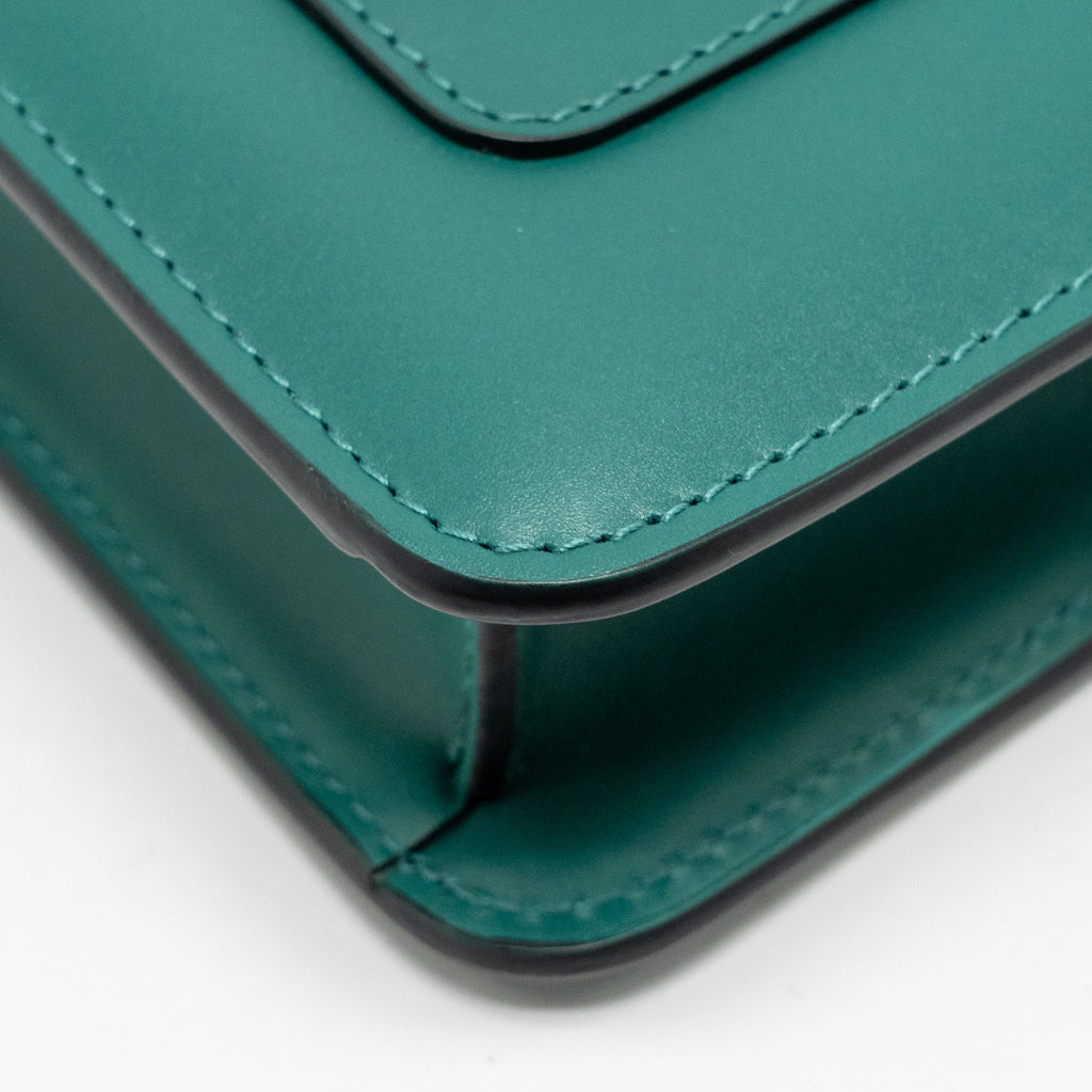 BVLGARI SERPENTI FOREVER CROSSBODY BAG CALFSKIN GREEN GHW