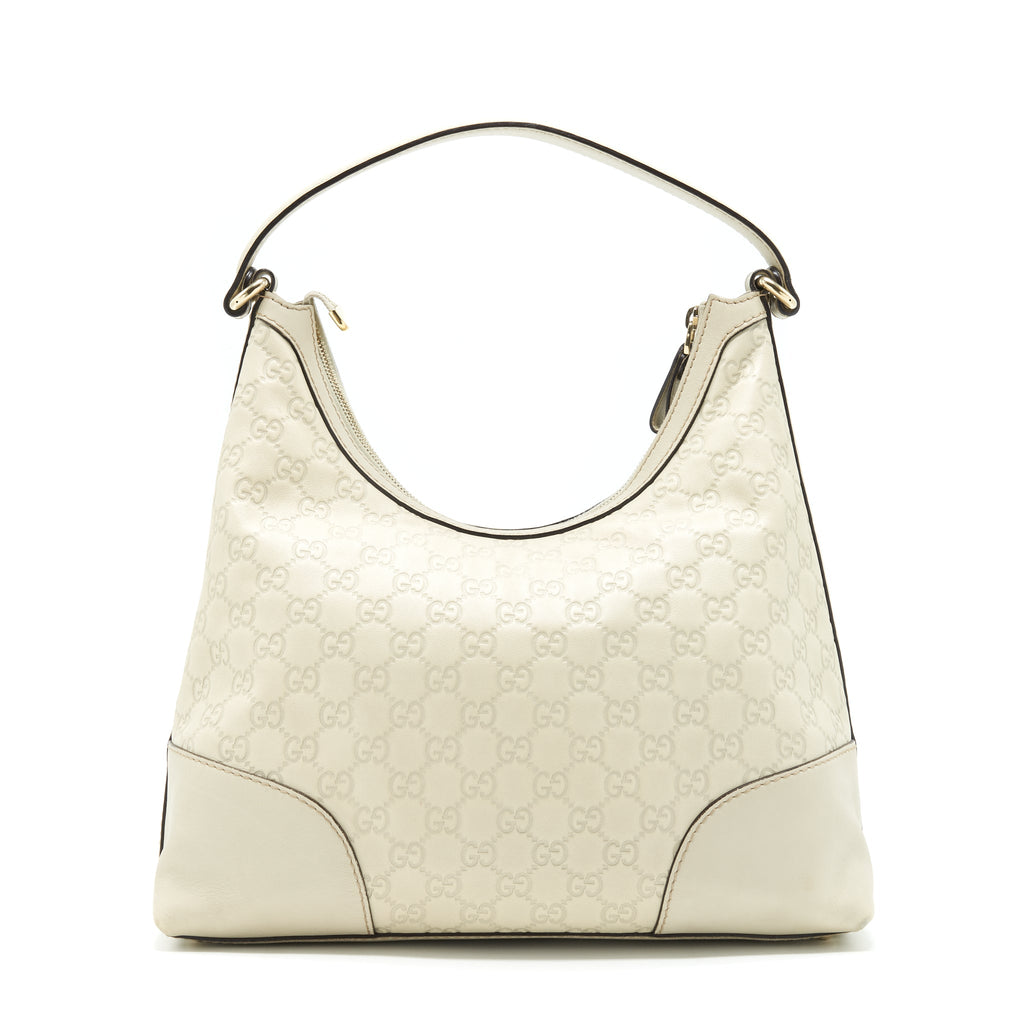 GUCCI VINTAGE SHOULDER BAG WHITE/EXTRA WALLET