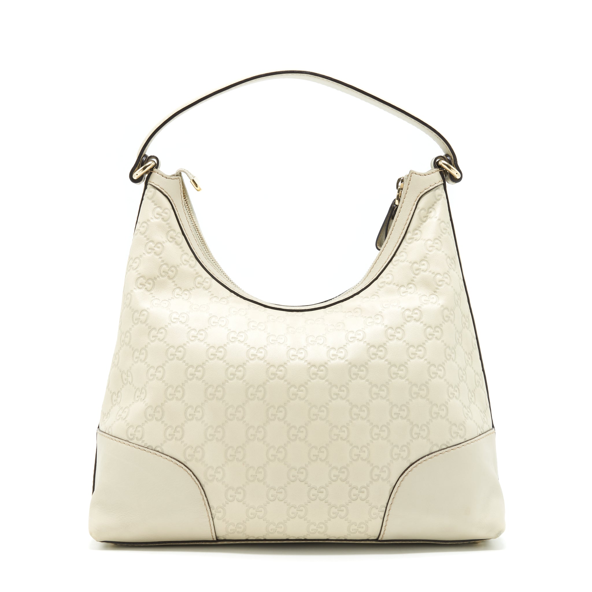 GUCCI VINTAGE SHOULDER BAG WHITE/EXTRA WALLET
