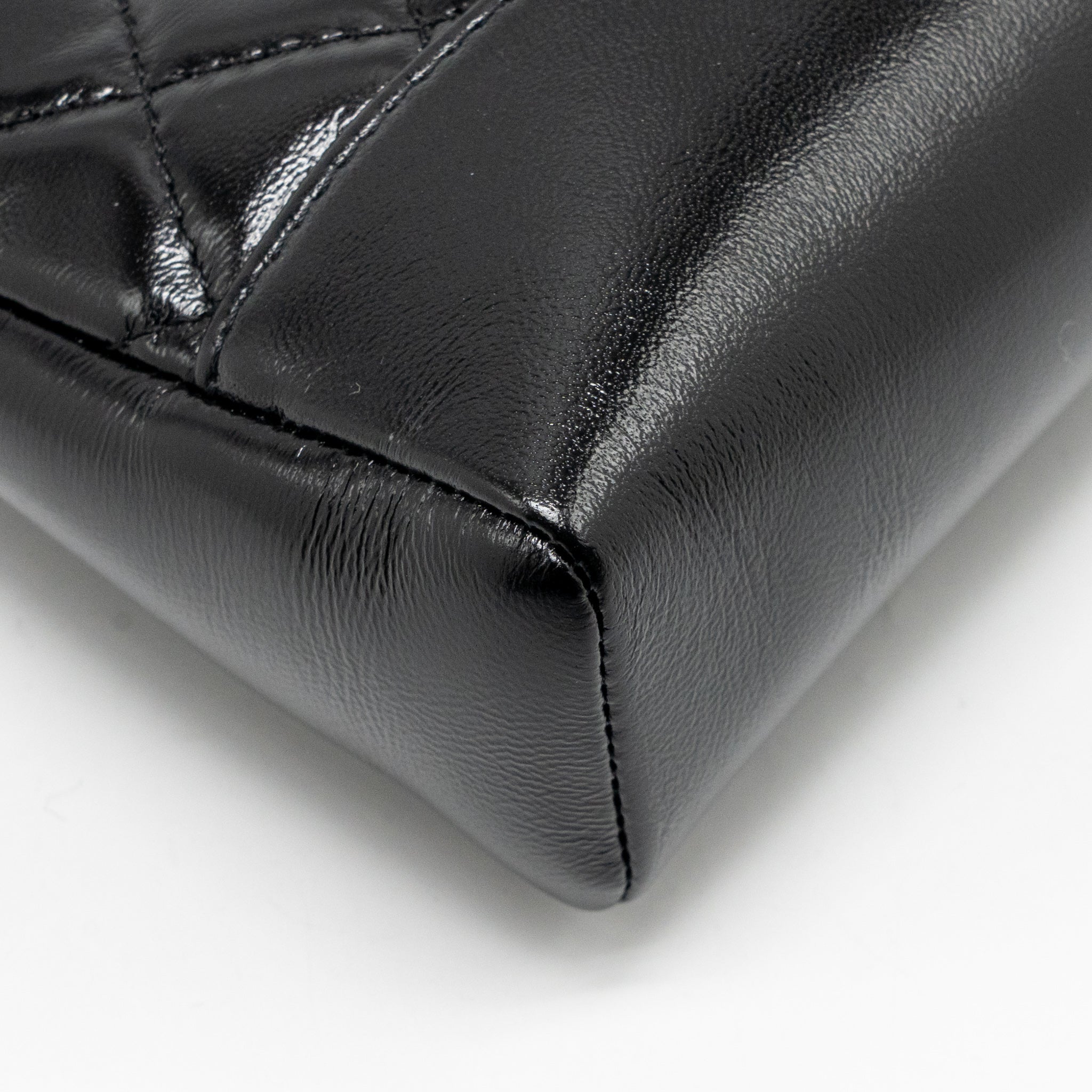 CHANEL MINI 31 BAG SHINY CALFSKIN BLACK LGHW (MICROCHIP)