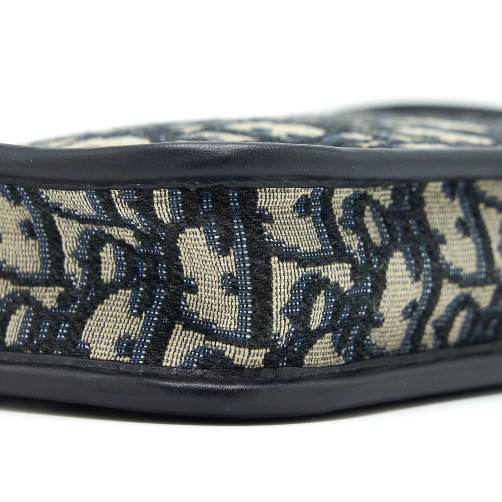 DIOR DIORQUAKE POUCH BLUE OBLIQUE CANVAS