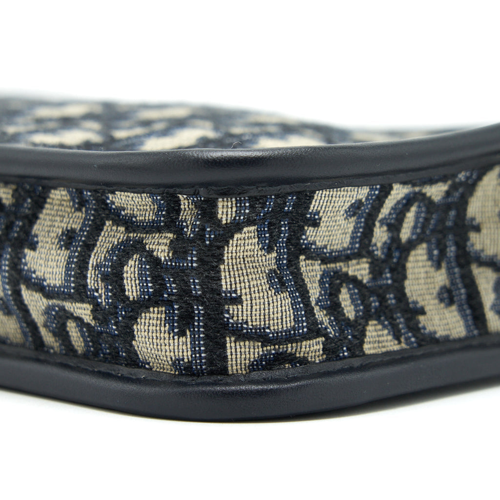 DIOR DIORQUAKE POUCH BLUE OBLIQUE CANVAS
