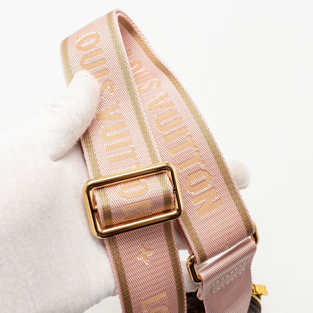 LOUIS VUITTON MULTI POCHETTE ACCESSORIES MONOGRAM CANVAS PINK STRAP GHW