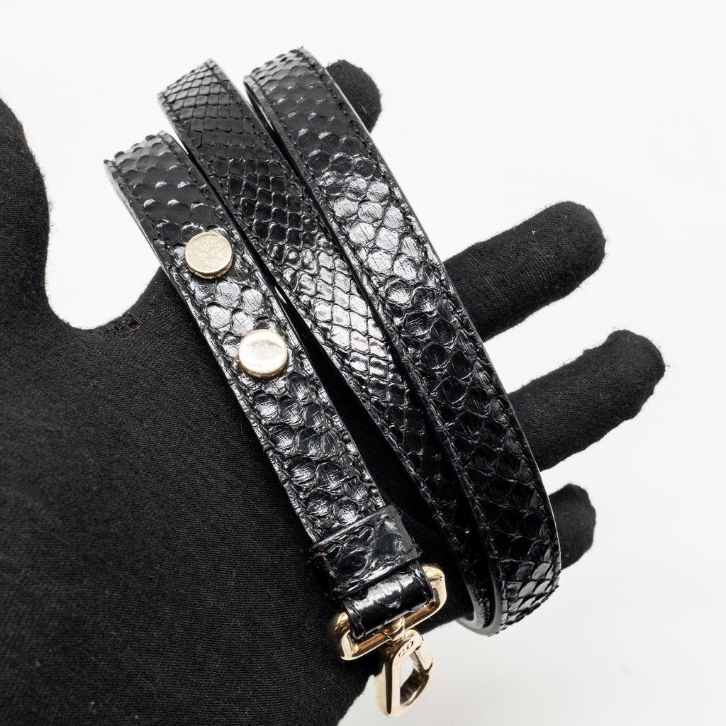 DIOR DIORIFIC TOTE BAG PYTHON LEATHER BLACK SHW