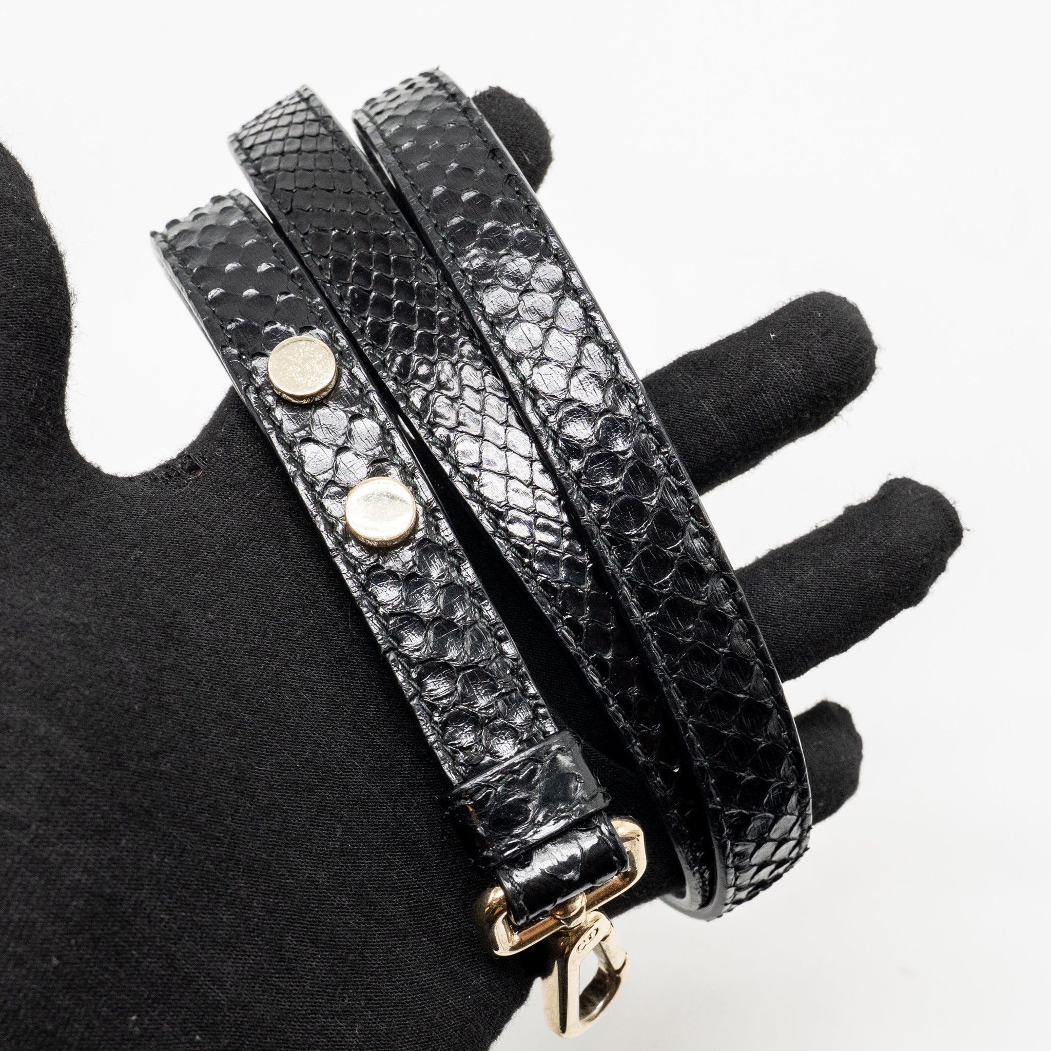 DIOR DIORIFIC TOTE BAG PYTHON LEATHER BLACK SHW