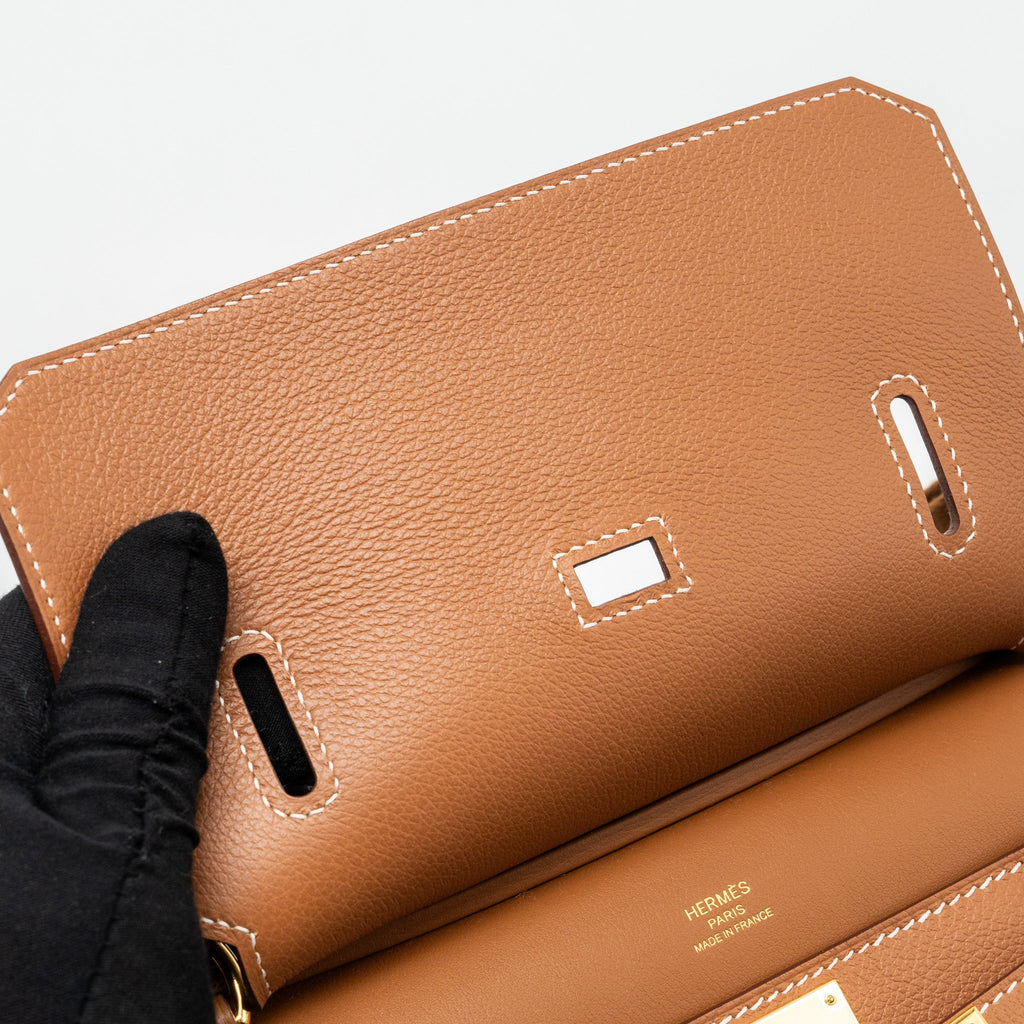 HERMES MINI JYPSIERE EVERCOLOR GOLD GHW