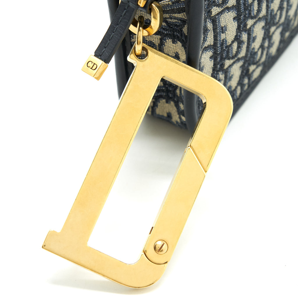 DIOR DIORQUAKE POUCH BLUE OBLIQUE CANVAS