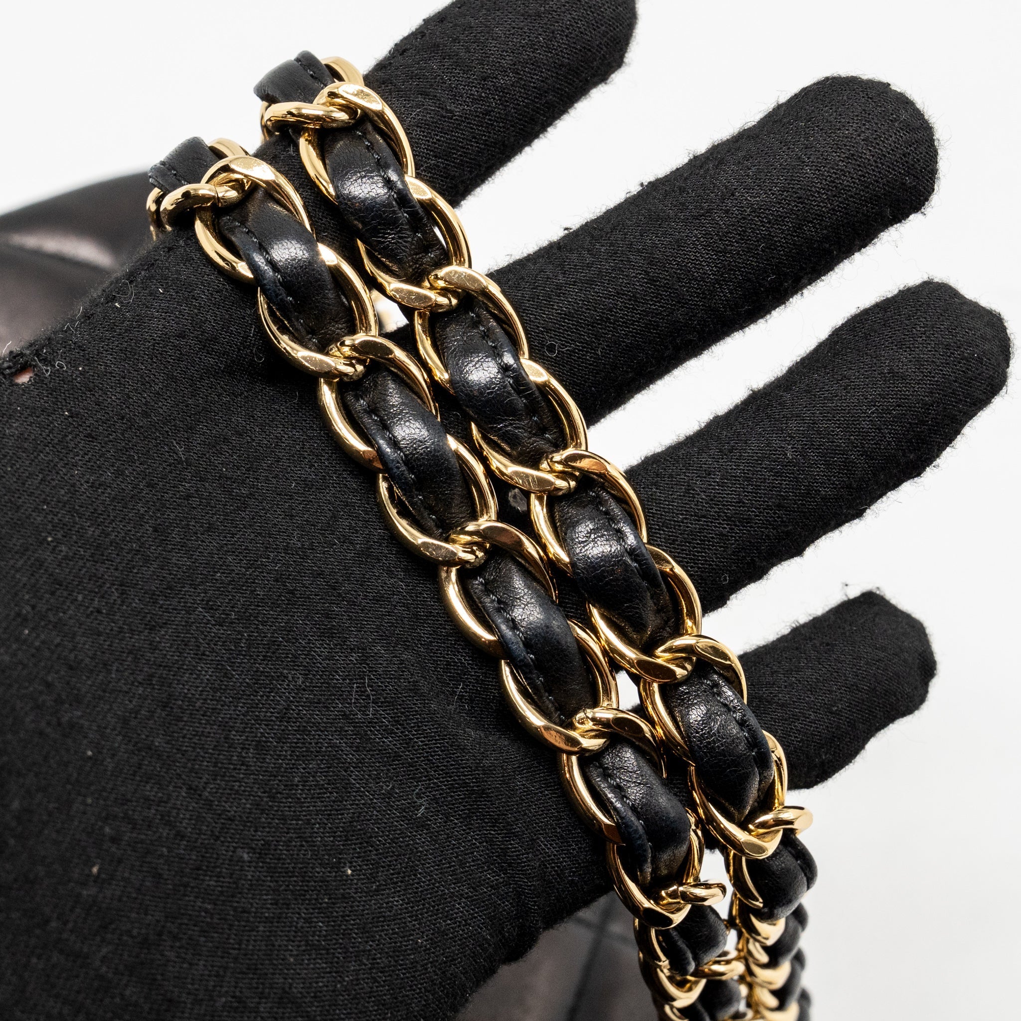 CHANEL MAXI CLASSIC DOUBLE FLAP BAG LAMBSKIN BLACK GHW