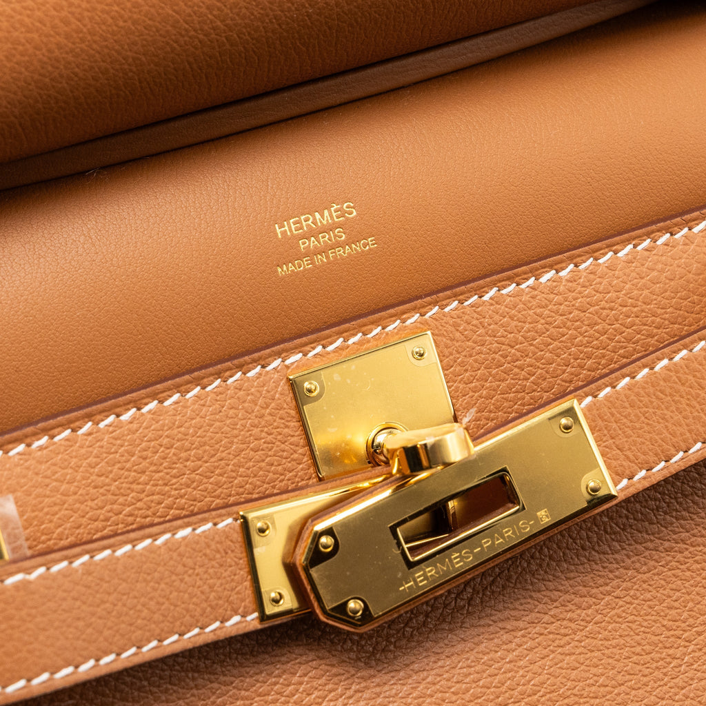 HERMES MINI JYPSIERE EVERCOLOR GOLD GHW