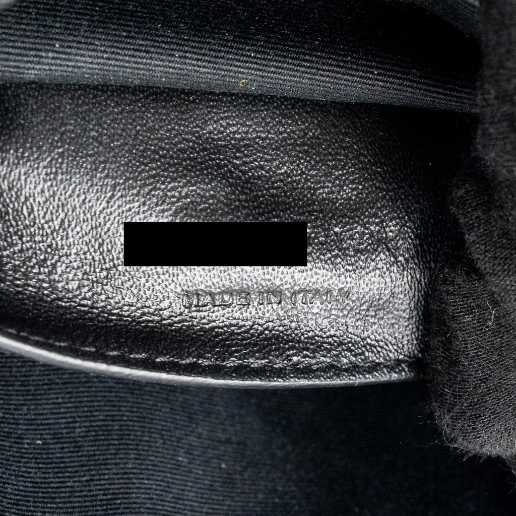 SAINT LAURENT BABY NIKI LEATHER BLACK SHW