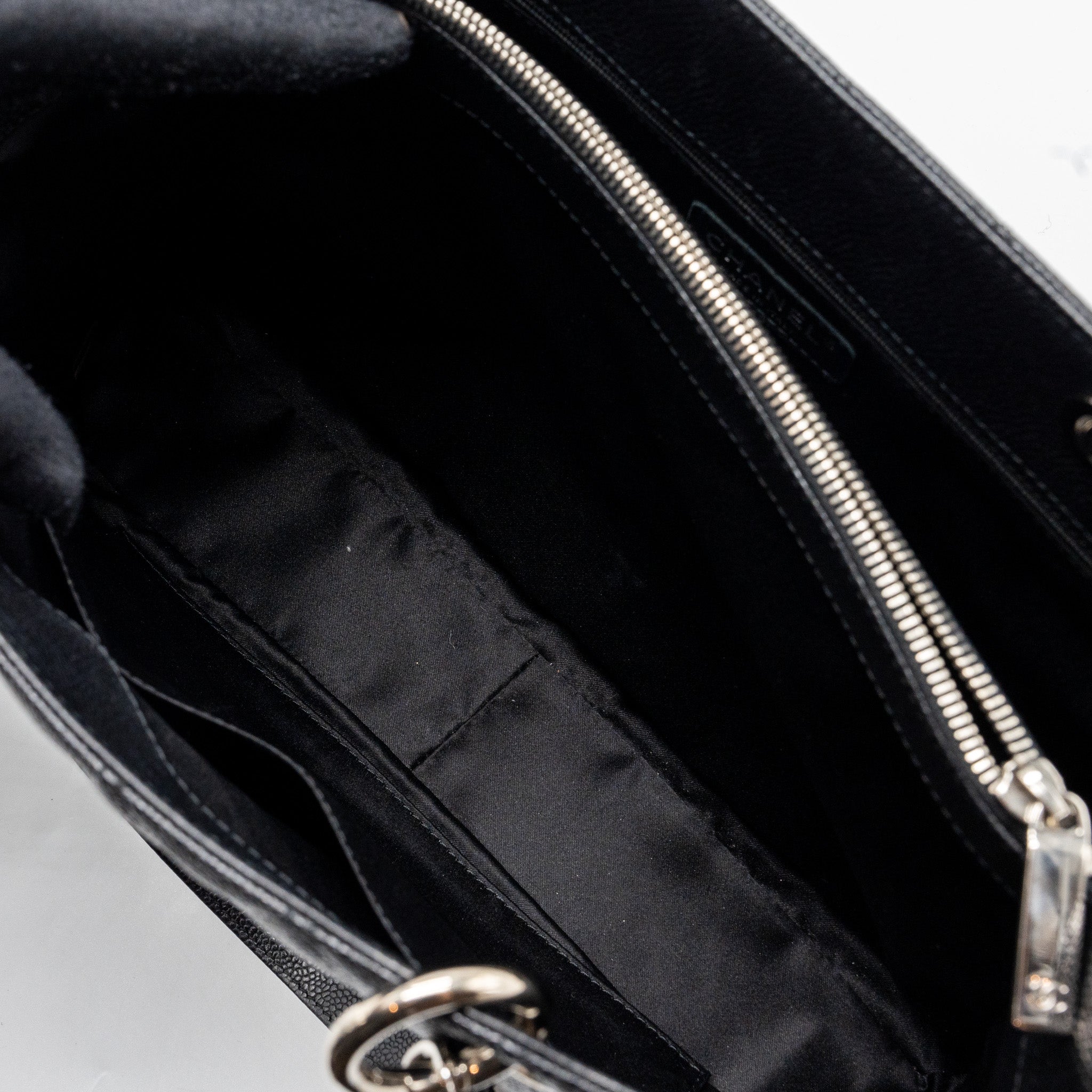 CHANEL GRAND SHOPPING TOTE BAG CAVIAR BLACK SHW