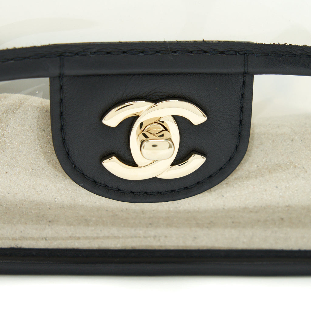 CHANEL SAND BY THE SEA PEARL FLAP BAG