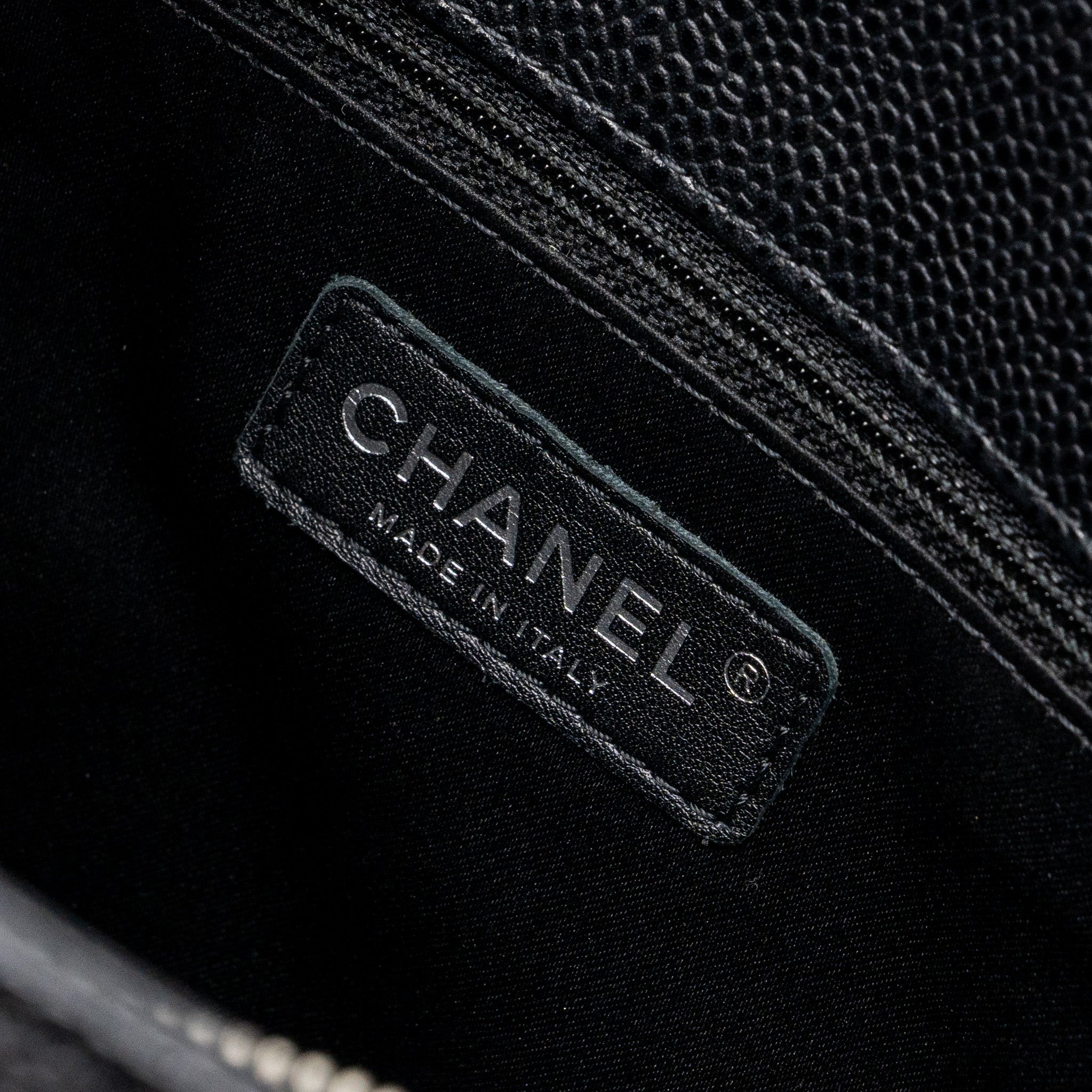 CHANEL GRAND SHOPPING TOTE BAG CAVIAR BLACK SHW