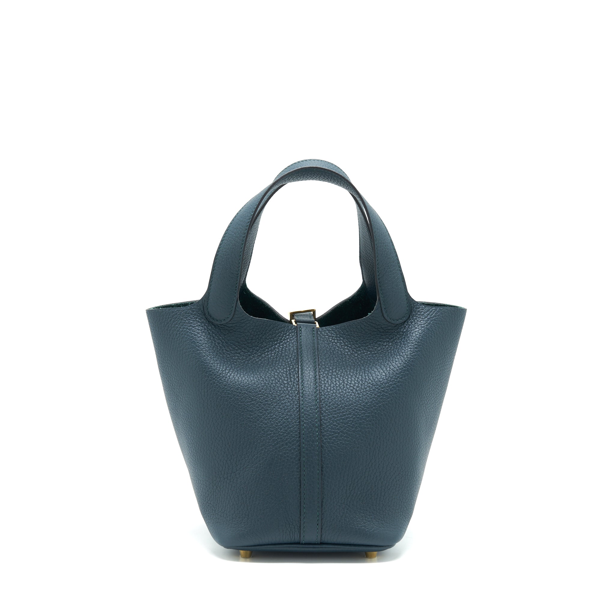 HERMES PICOTIN 18 LOCK BAG VERT CYPRESS GHW