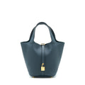 HERMES PICOTIN 18 LOCK BAG VERT CYPRESS GHW