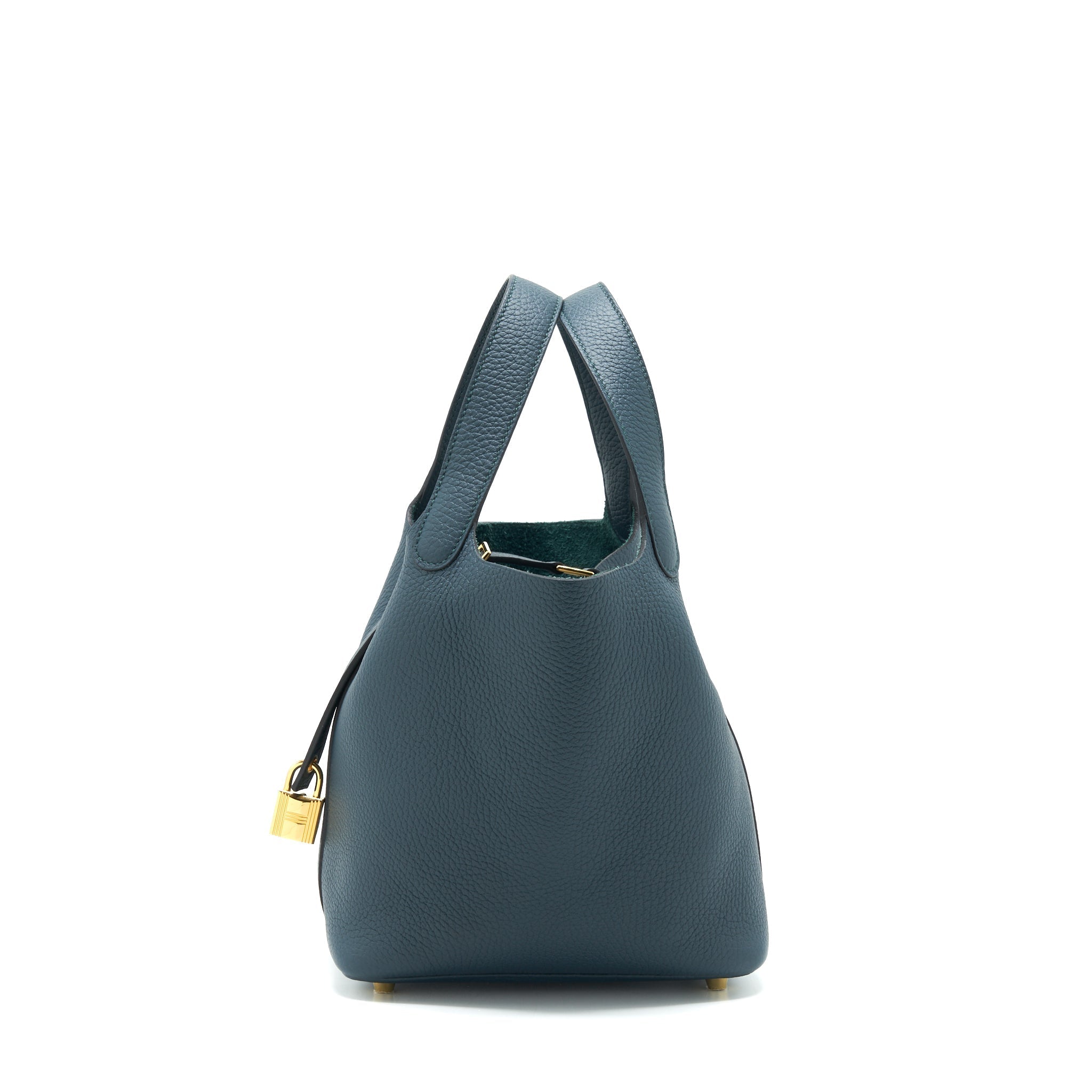 HERMES PICOTIN 18 LOCK BAG VERT CYPRESS GHW