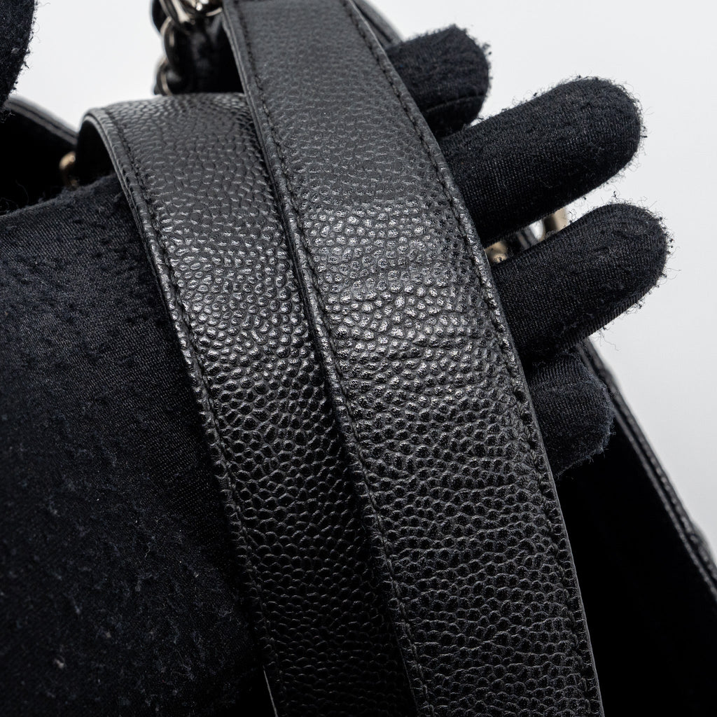 CHANEL GRAND SHOPPING TOTE BAG CAVIAR BLACK SHW