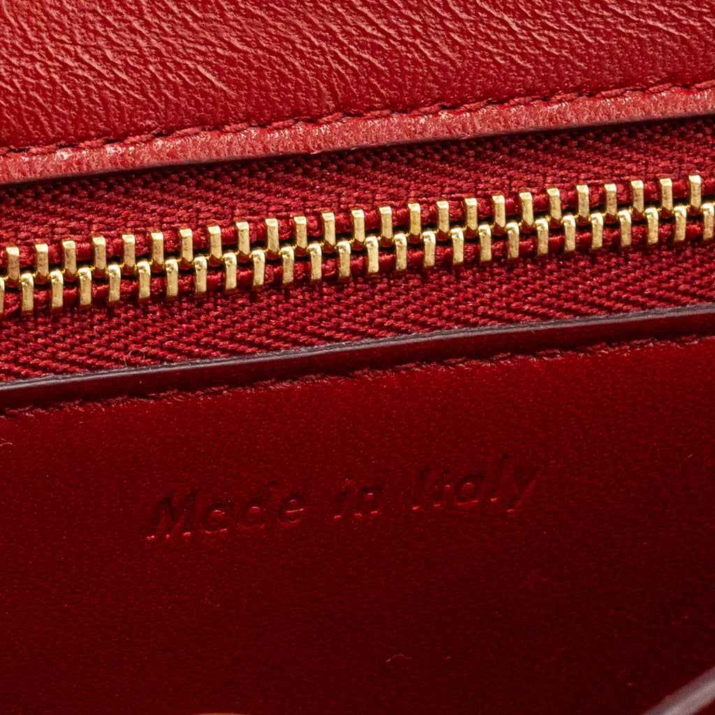 CELINE MINI CLASSIC BOX BAG CALFSKIN RED GHW