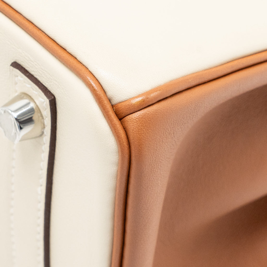 HERMES BIRKIN 25 SPECIAL ORDER SWIFT CRAIE / GOLD BRUSHED SHW
