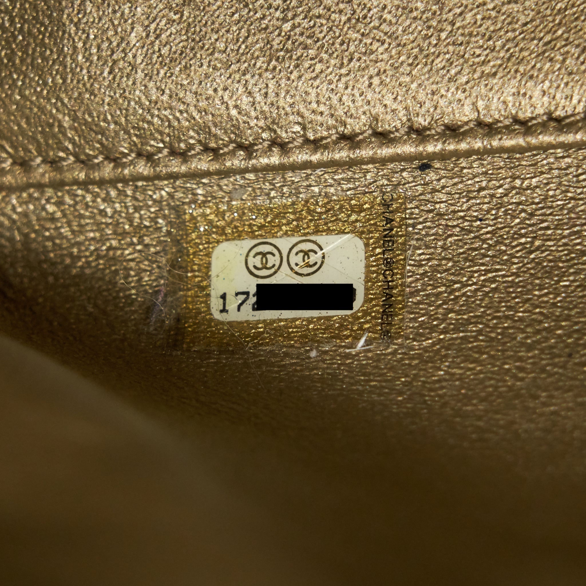 CHANEL CALFSKIN LEATHER SHOPPING BAG BLACK/BEIGE