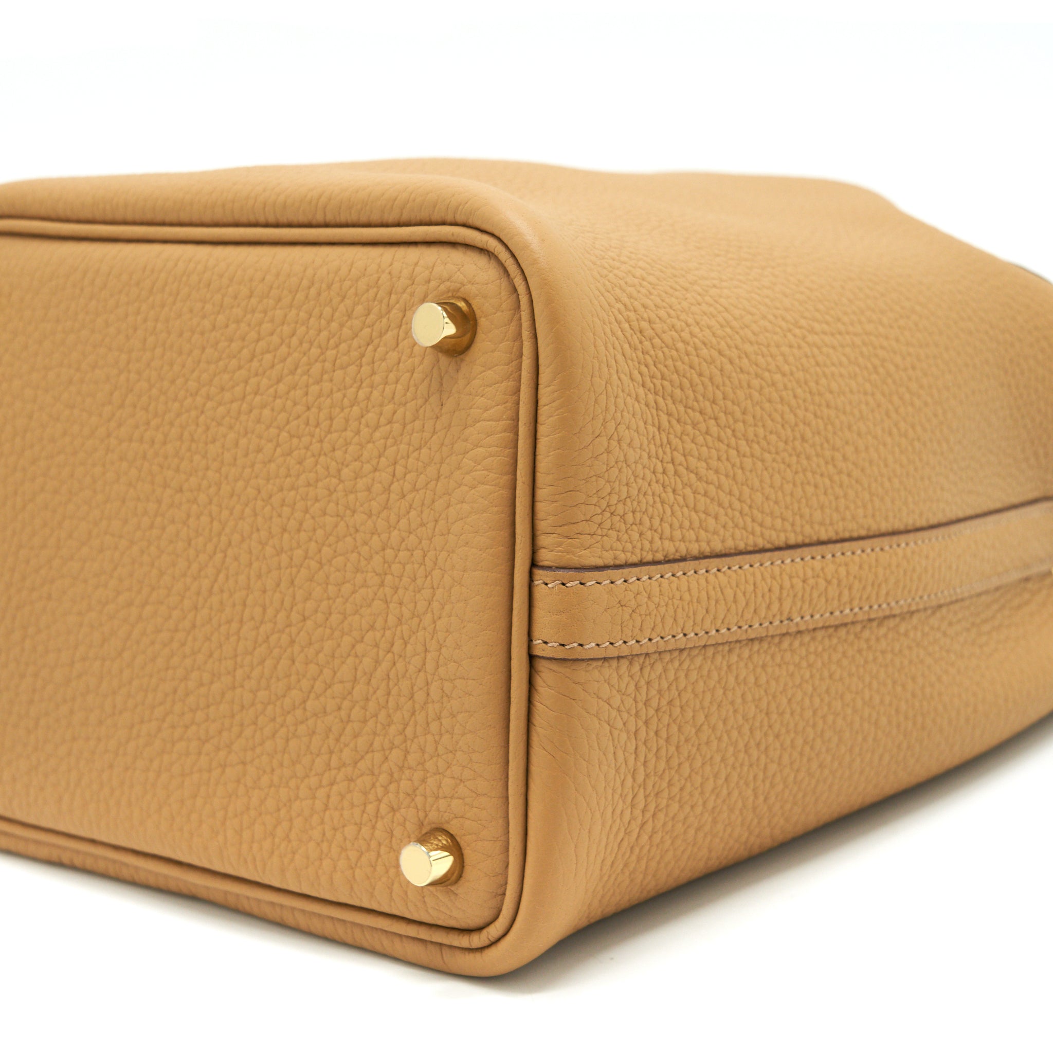 HERMES PICOTIN 18 LOCK BAG BISCUIT GHW