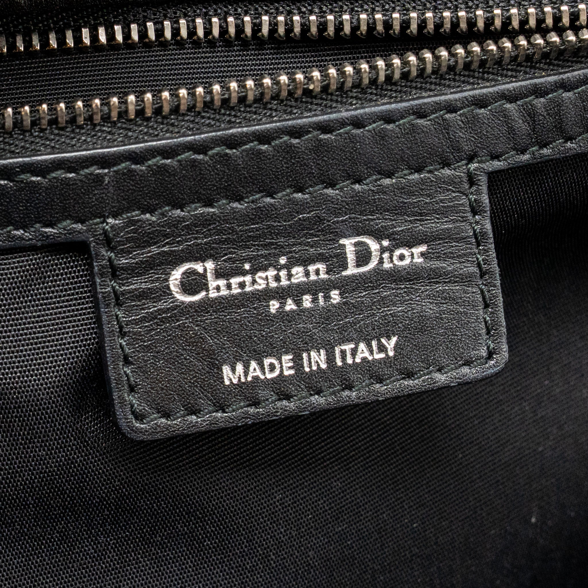 DIOR SHOPPING TOTE BAG CANVAS BLACK SHW