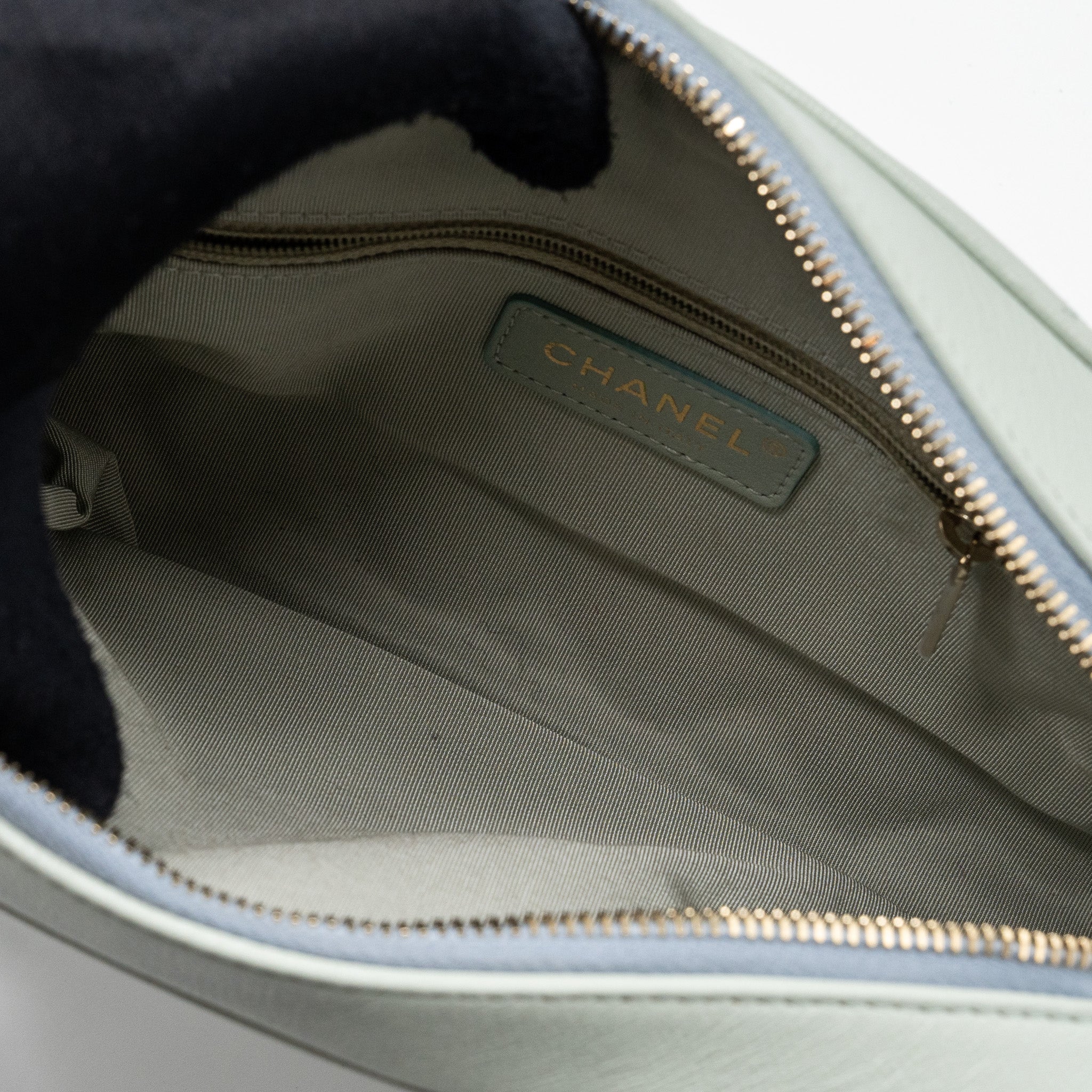 CHANEL SMALL CAMERA BAG GOATSKIN MULTICOLOR GREEN / BLUE / PINK LGHW