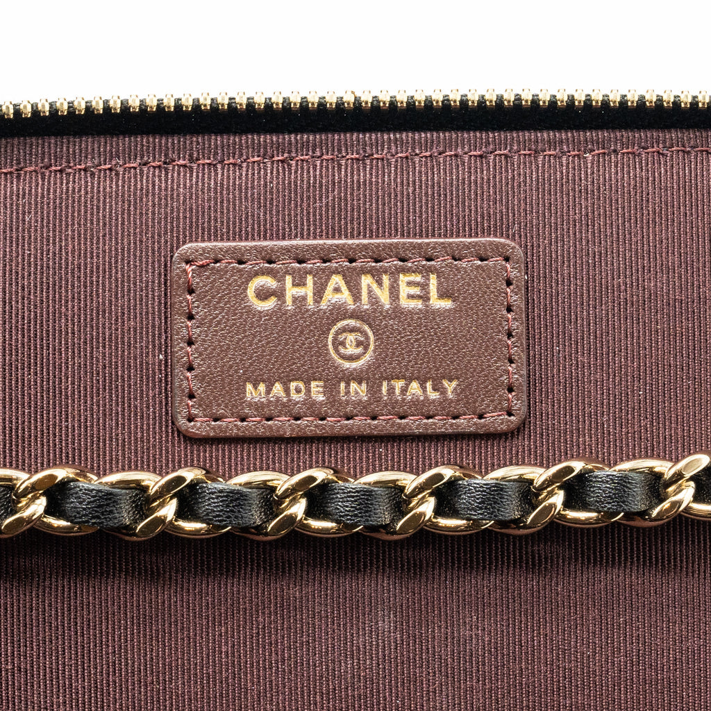CHANEL LONG VANITY CASE LAMBSKIN BLACK LGHW