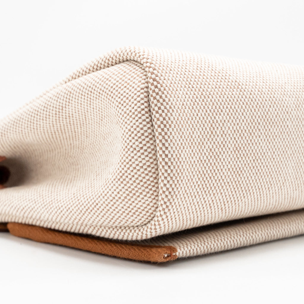 HERMES HERBAG MINI CANVAS/HUNTER LEATHER ECRU/BEIGE/FAUVE GHW